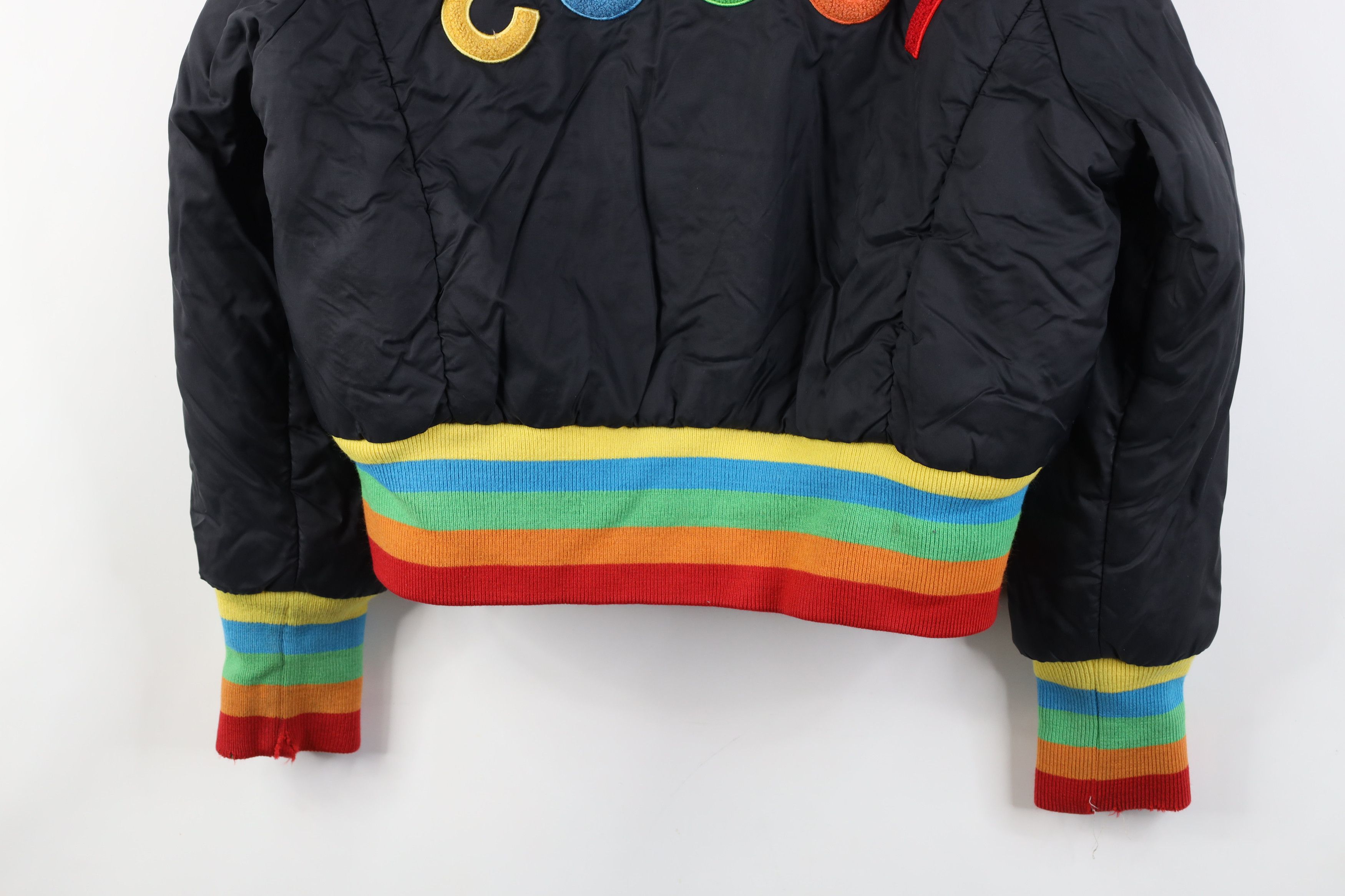 Vintage Vintage 90s Y2K Coogi Cropped Rainbow Hooded Puffer Jacket Size XXL / US 16-18 / IT 52-54 - 17 Thumbnail