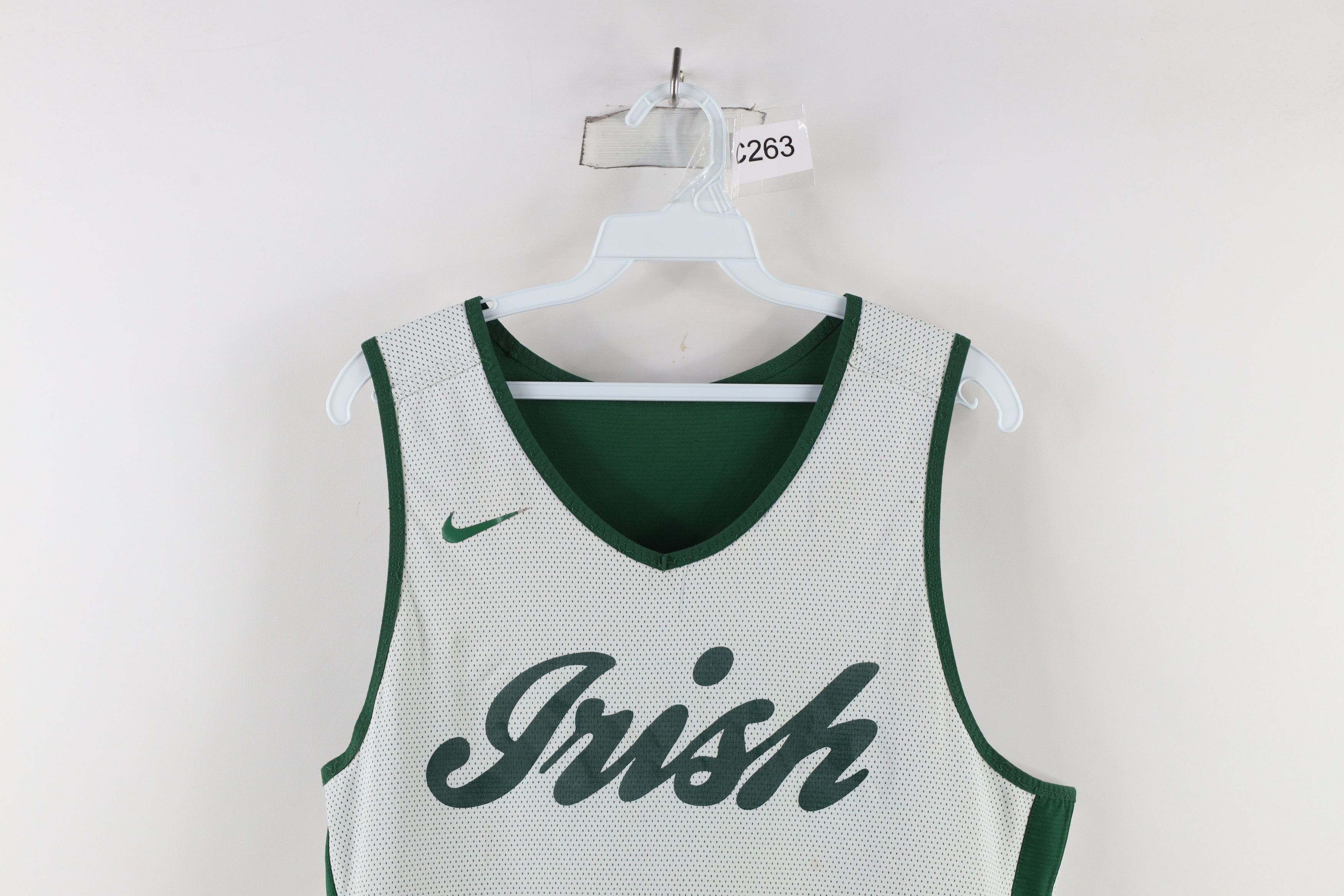 Nike × Vintage Nike Distressed Spell Out Irish Reversible Basketball Jersey Size US M / EU 48-50 / 2 - 14 Thumbnail