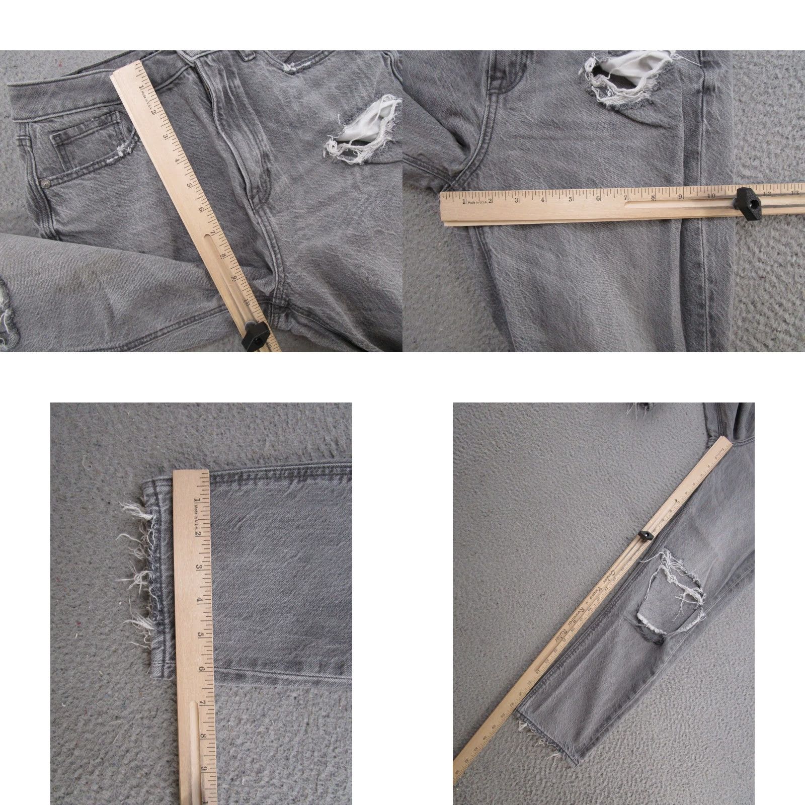 American Eagle Outfitters American Eagle Outfitters Denim High Rise Mom Jeans Size 6 Black Stretch Distressed Womens Jeans Size 28" / US 6 / IT 42 - 8 Thumbnail