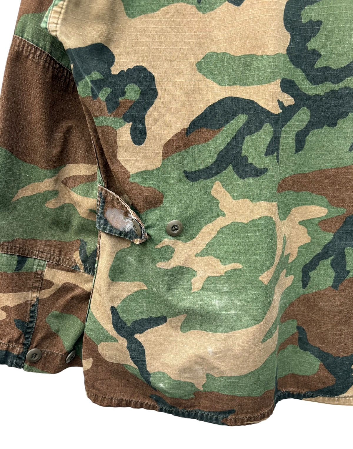 Vintage Vintage 80s US Military Camo Jacket Woodland Cotton Coat Size US S / EU 44-46 / 1 - 13 Thumbnail