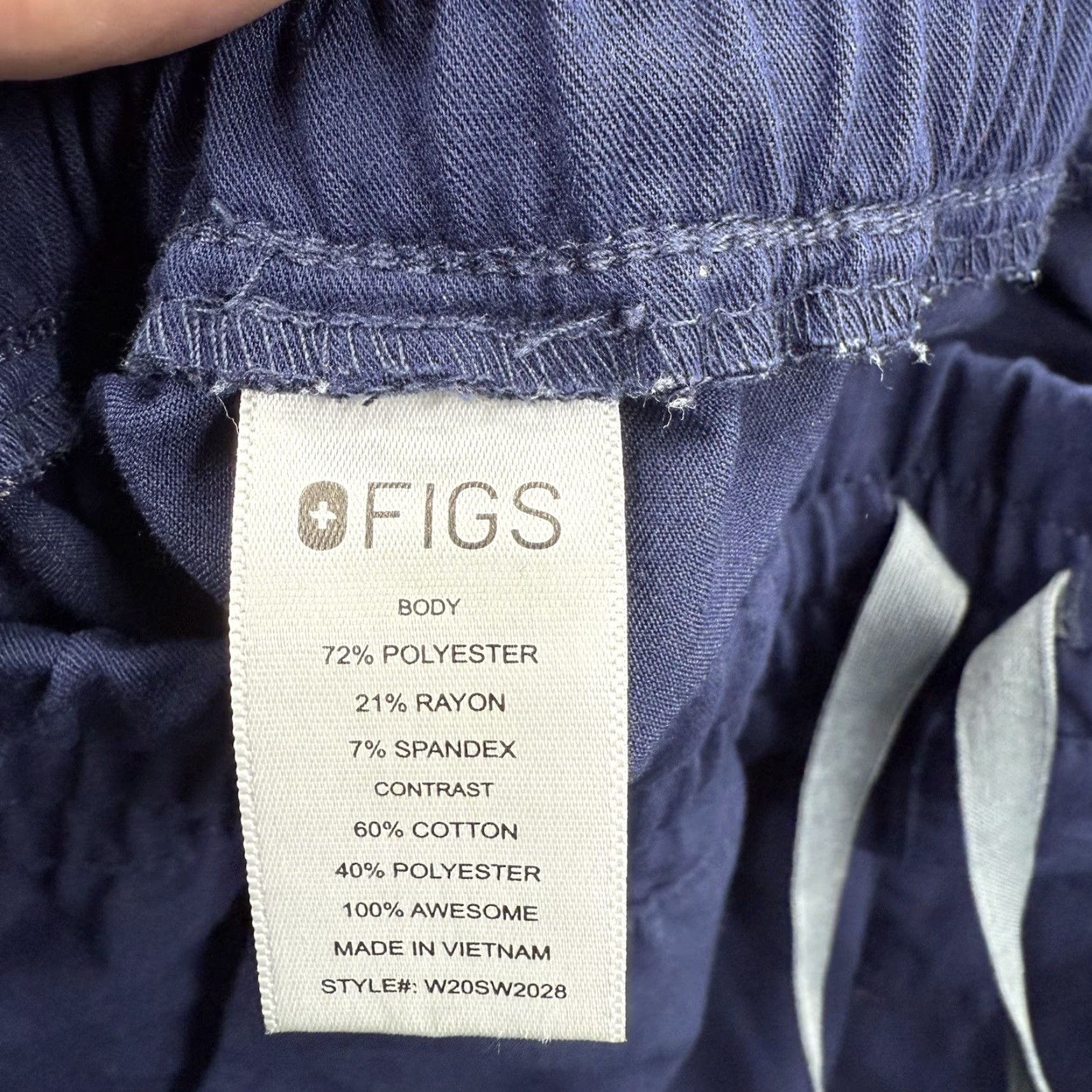 Vintage FIGS Scrub Pants Women XS Polyester Nursing Hospital Medical Comfort Blue Solid - Women's XS Scrub Pants Size 26" / US 2 / IT 38 - 4 Thumbnail