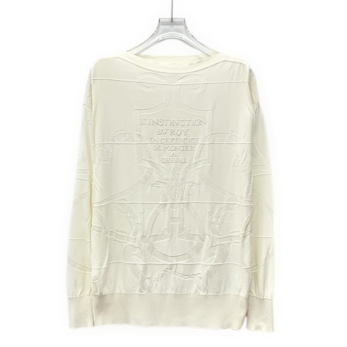 Hermes Hermes Beige Silk Long Sleeve Knit Pullover K26WX Size XXS / US 00 / IT 34 - 1 Thumbnail