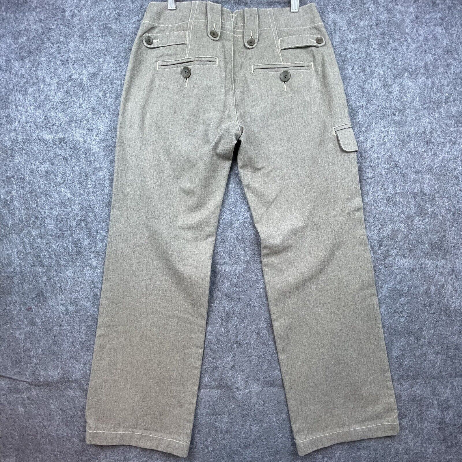 James Perse James Perse Pants Womens 27 Tan Tweed Twill Straight Career Size 27" / US 4 / IT 40 - 2 Thumbnail