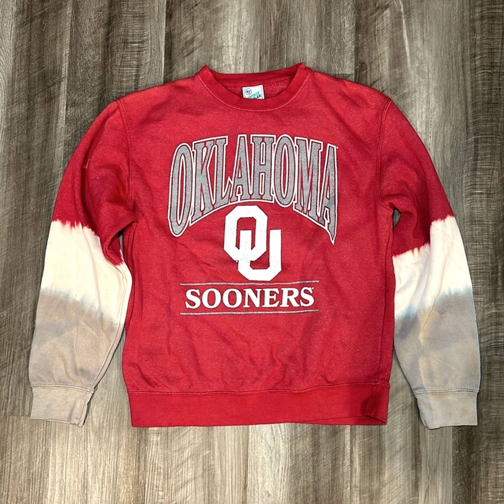 47 VINTAGE 47 Oklahoma Sooners Tubular Sweatshirt NWOT Small Red Men Pullover Size US S / EU 44-46 / 1 - 2 Thumbnail