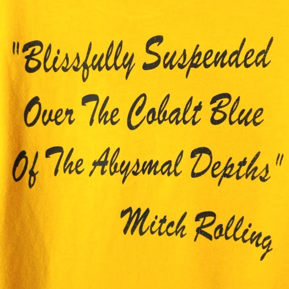 Fruit Of The Loom VINTAGE Grand Turk Diving T Shirt Mens XL 90s Undertoad Made In USA Yellow Cotton Blend Short Sleeve Crew Neck Size US L / EU 52-54 / 3 - 5 Thumbnail