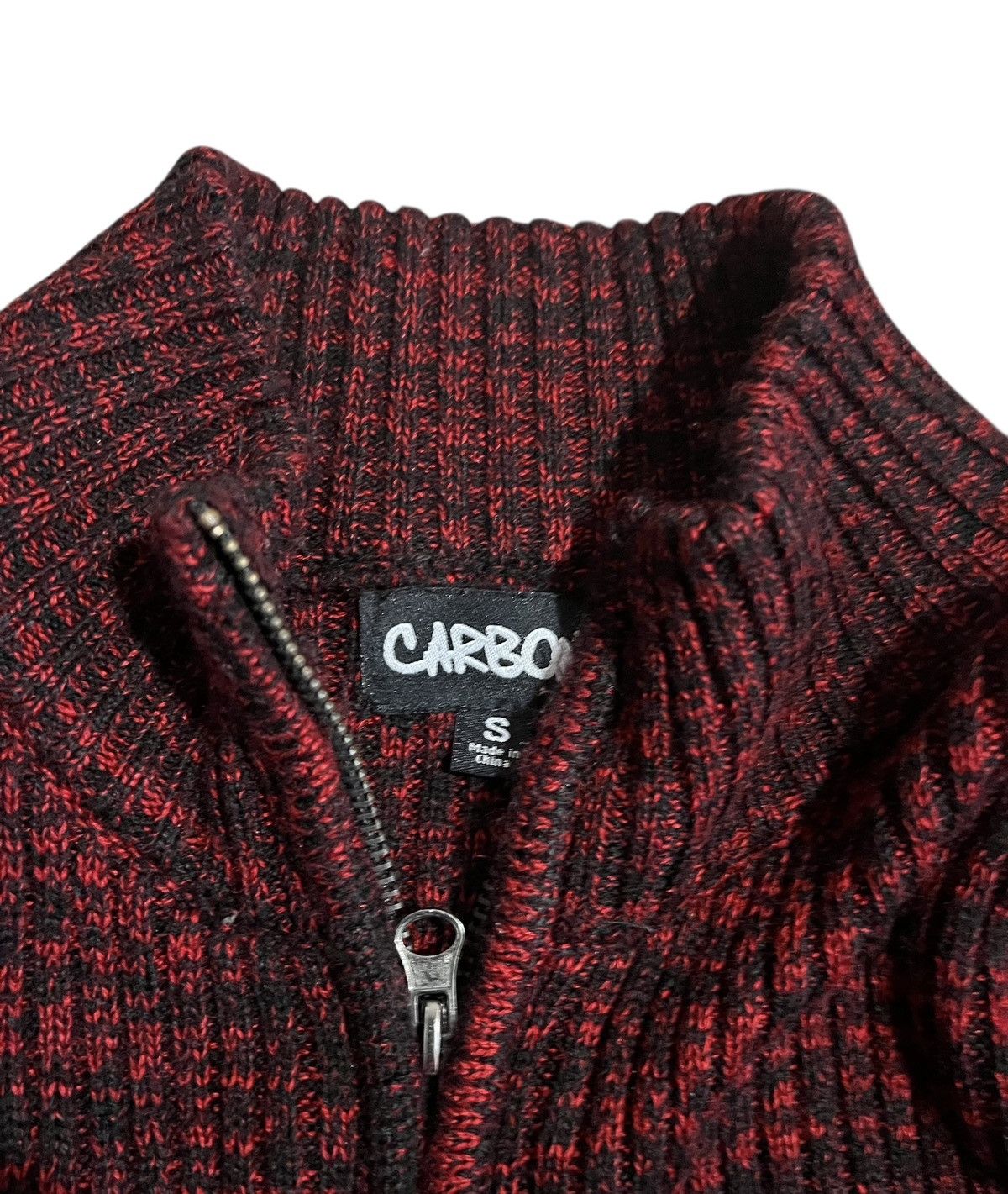 Carbon Carbon Quarter Zip Sweater men’s Small red Cotton Size US S / EU 44-46 / 1 - 2 Thumbnail