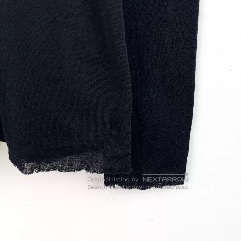 Rick Owens Rick Owens Black Cotton Crew Neck Long Sleeve Sweater Size XS / US 0-2 / IT 36-38 - 4 Thumbnail