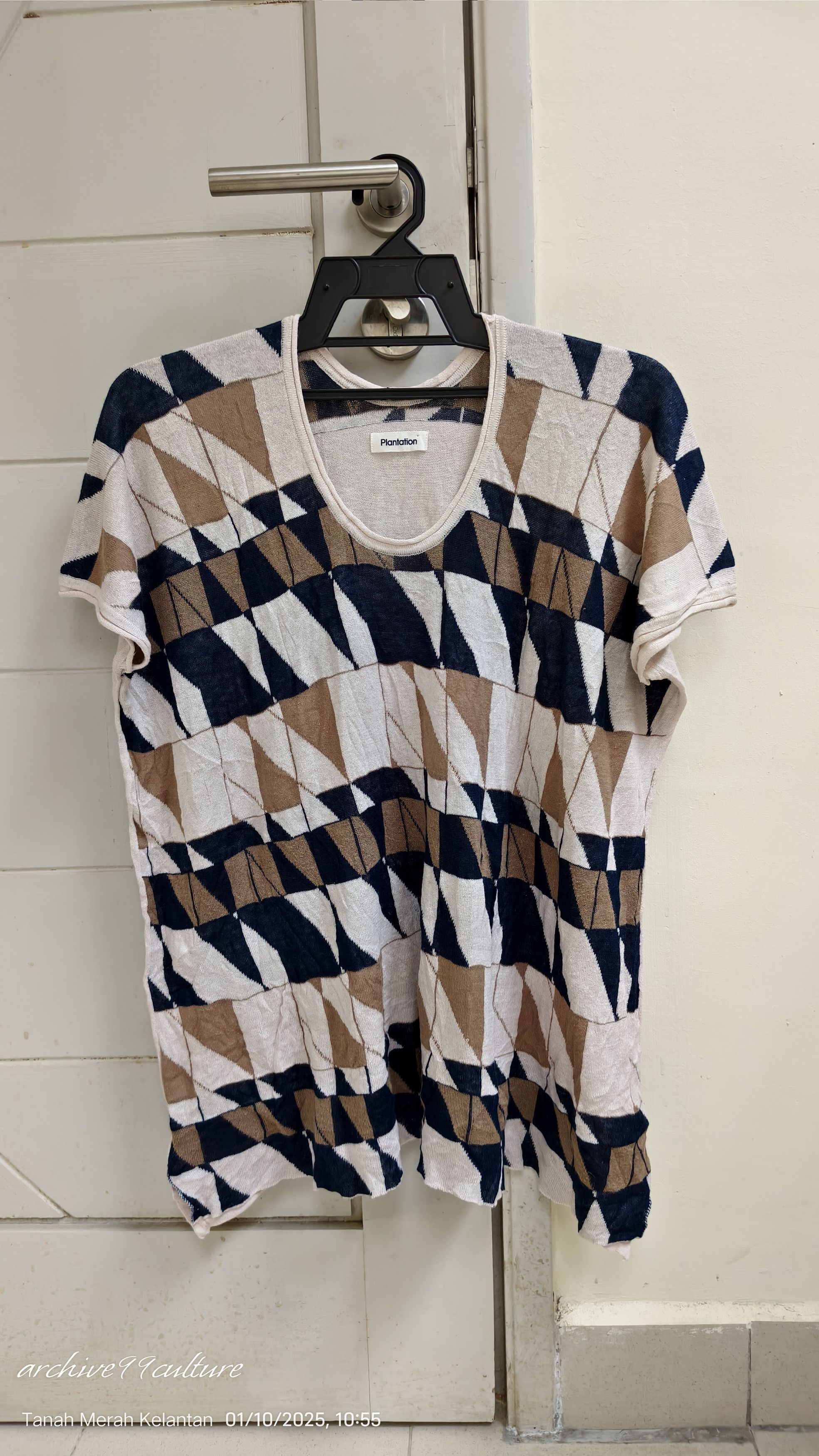 Issey Miyake AW2000 Plantation Issey Miyake geometric pattern shirt Size M / US 6-8 / IT 42-44 - 1 Thumbnail