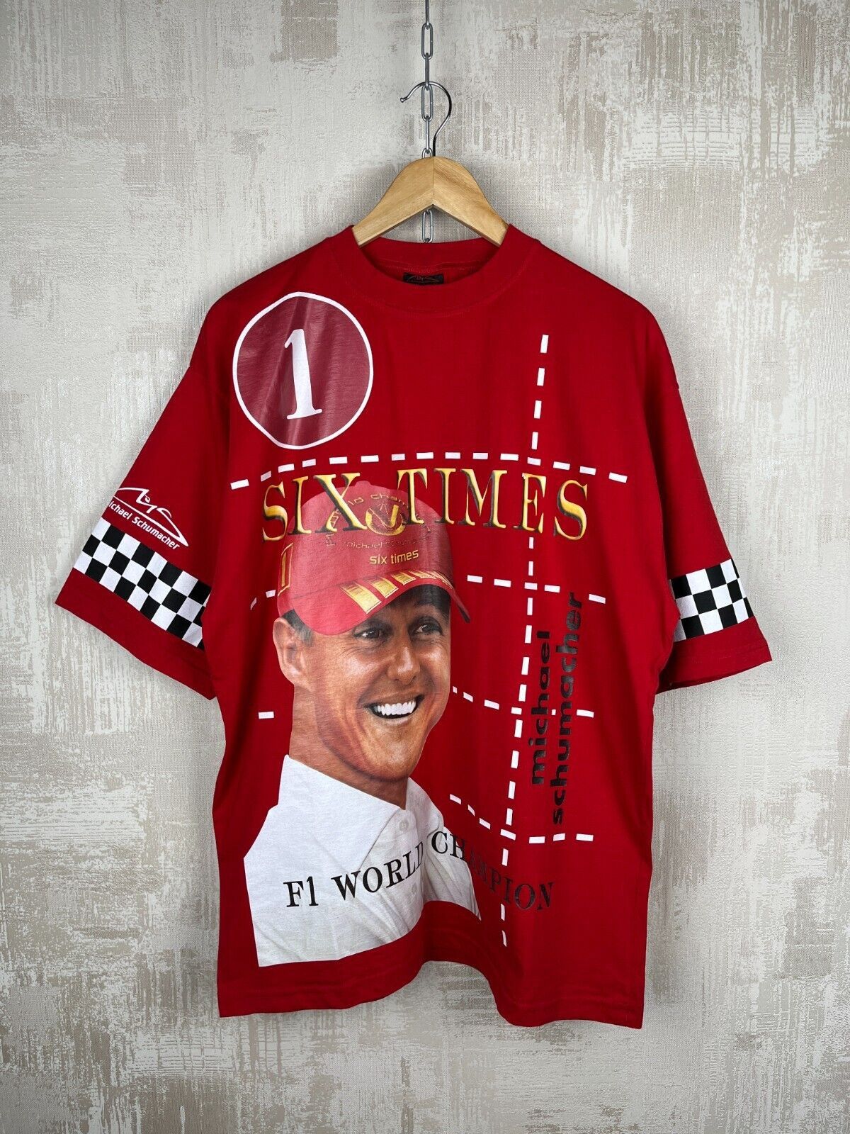 Formula 1 Michael Schumacher Six Times F1 World Champion T-shirt Size US XXL / EU 58 / 5 - 2 Thumbnail