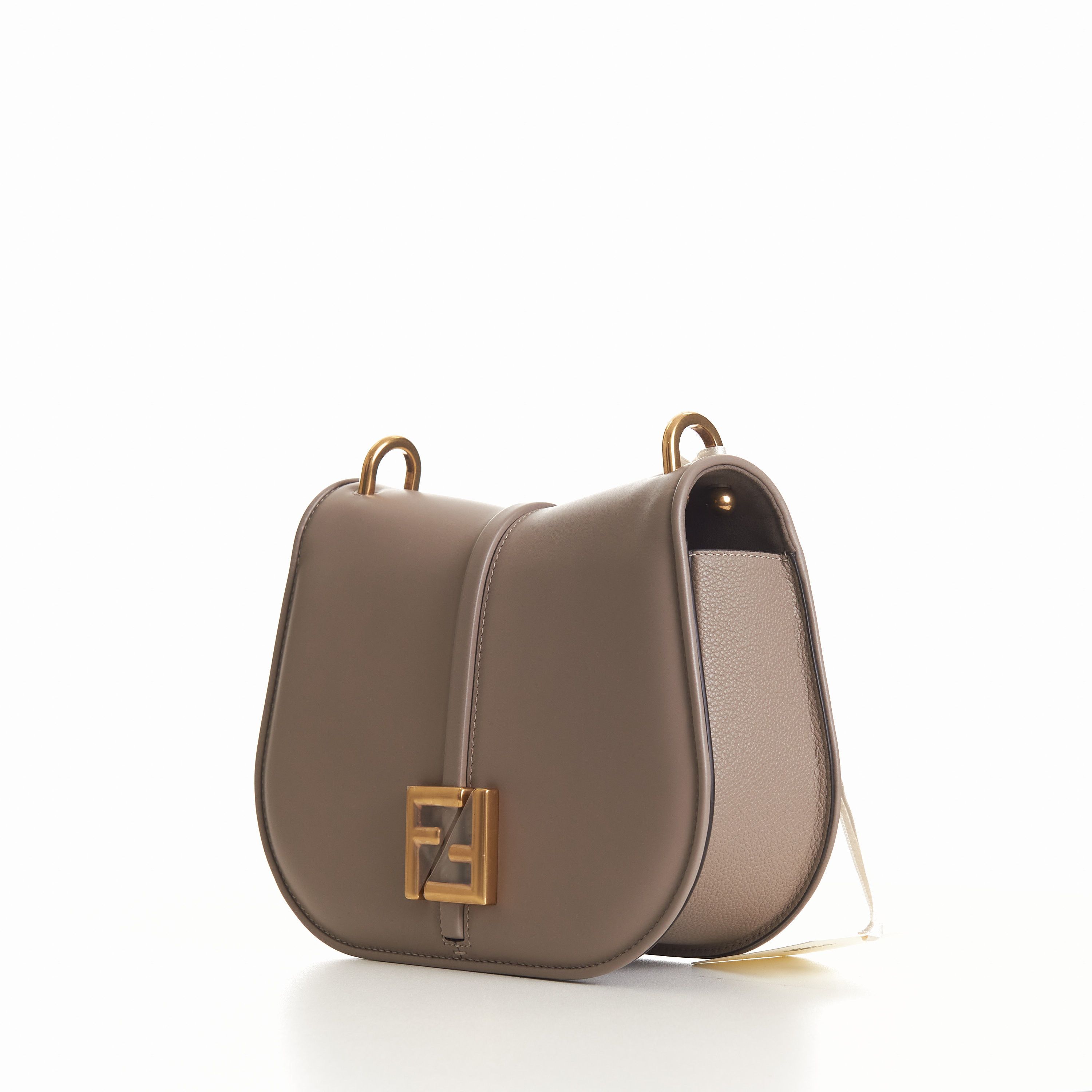 Fendi C’mon Medium Dove-Gray Smooth Full-grain Leather Bag Size ONE SIZE - 3 Thumbnail