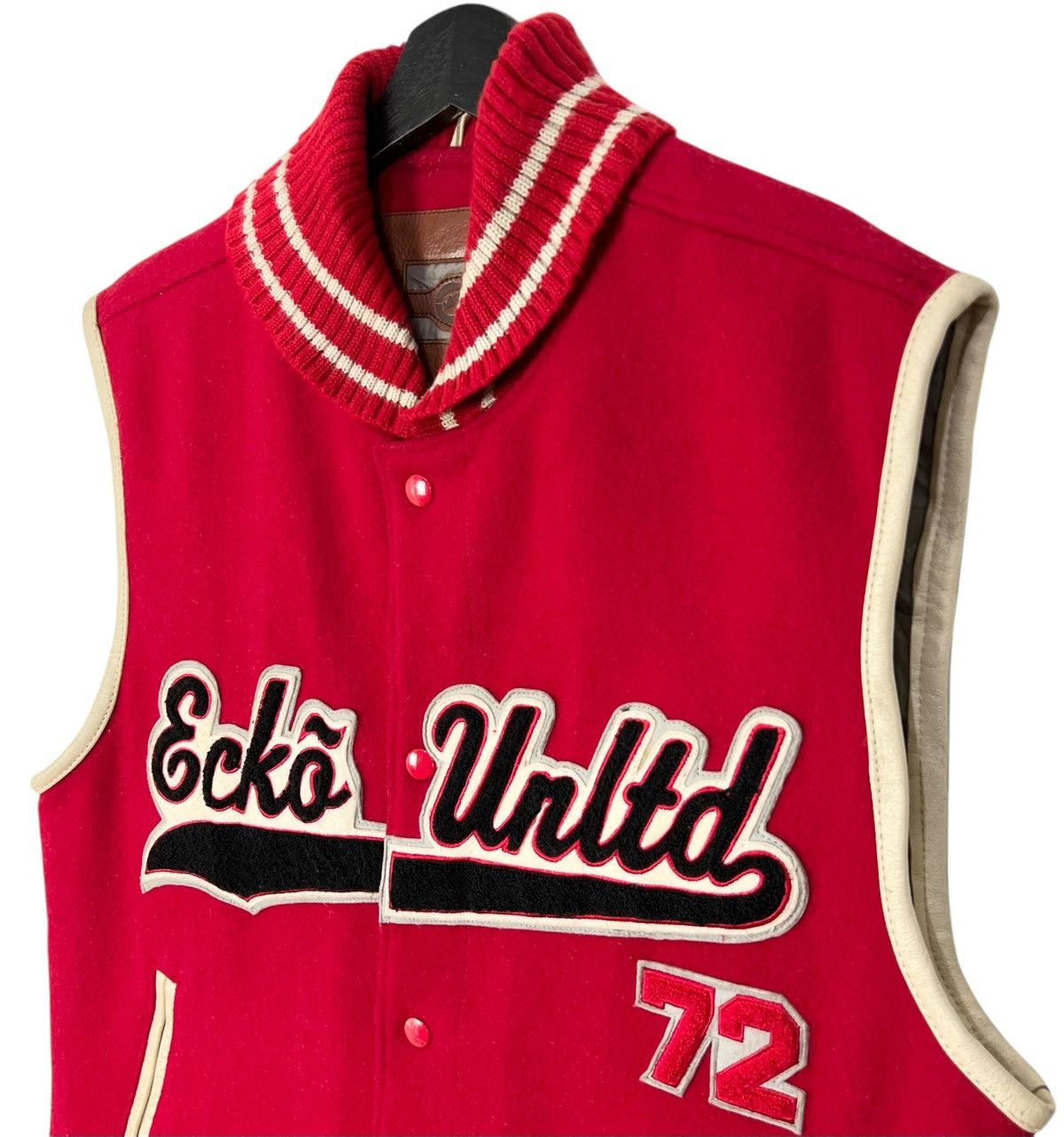Ecko Unltd. × MLB Ecko Unltd Sleeveless Varsity Baseball Jacket Vest Size US L / EU 52-54 / 3 - 4 Thumbnail