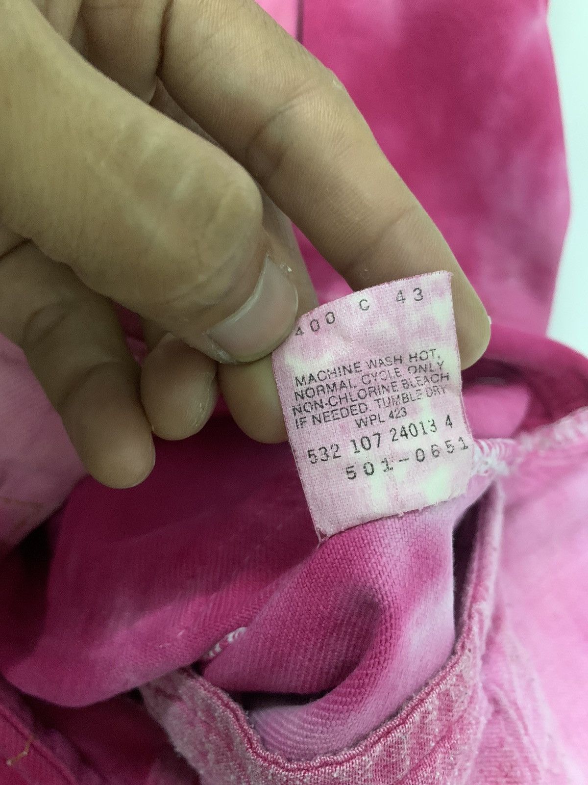 Levi's × Levi's Vintage Clothing Levis 501 Tie Dye Pink Slim Fits Size US 30 / EU 46 - 12 Thumbnail