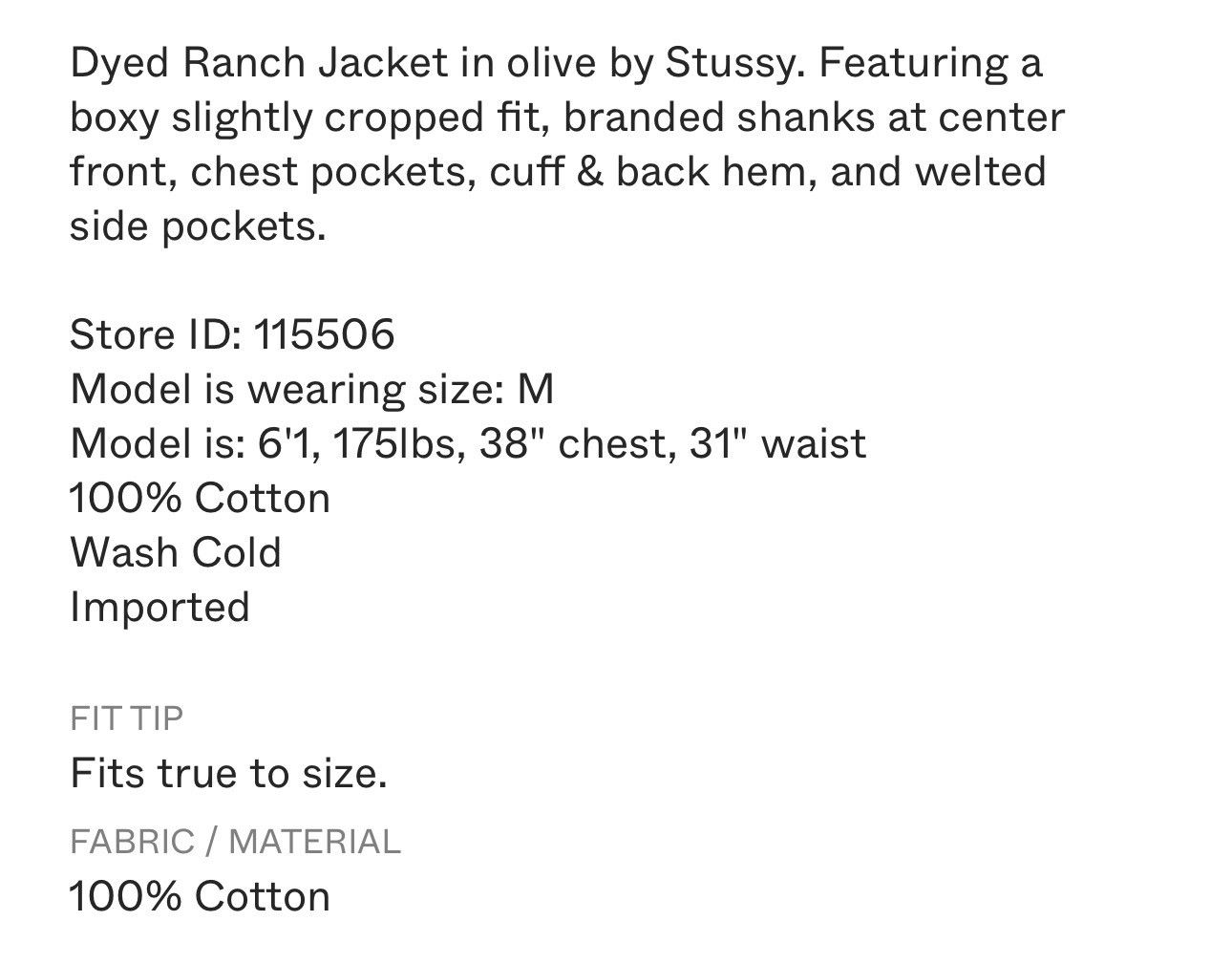 Stussy Dyed Ranch Jacket Size US S / EU 44-46 / 1 - 2 Thumbnail