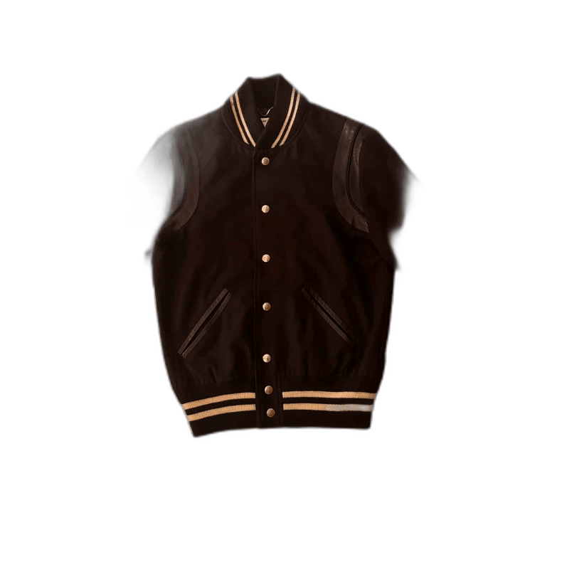 Saint Laurent Paris Saint Laurent Teddy Leather Varsity Jacket- Size US S / EU 44-46 / 1 - 1 Thumbnail