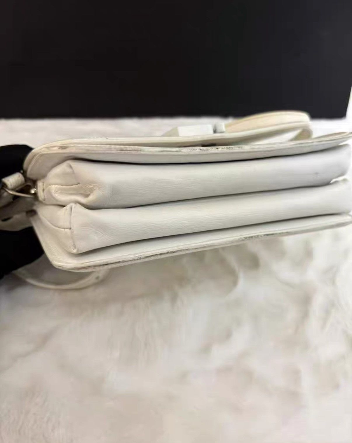 Balenciaga Balenciaga white B-logo lizard-textured box bag J38 Size ONE SIZE - 7 Thumbnail