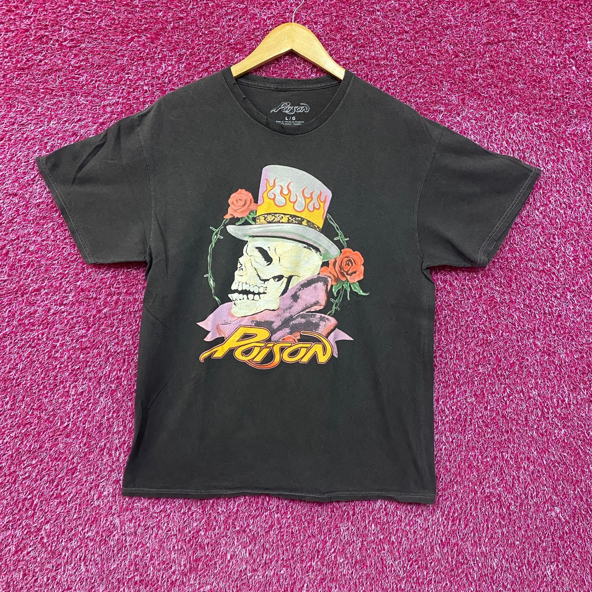 Band Tees Poison Flesh & Blood Tattoo Heavy Metal Band Tee Large Size US L / EU 52-54 / 3 - 1 Thumbnail