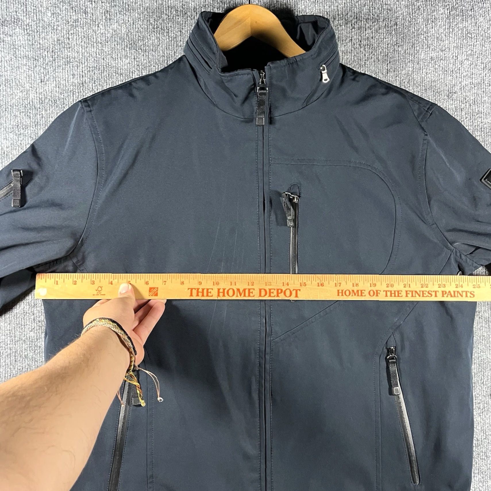 Tumi Tumi Jacket Mens XL Blue Full Zip Parka Outdoor Water Resistant Hiking Casual Pockets Regular Fit Size US XL / EU 56 / 4 - 7 Thumbnail