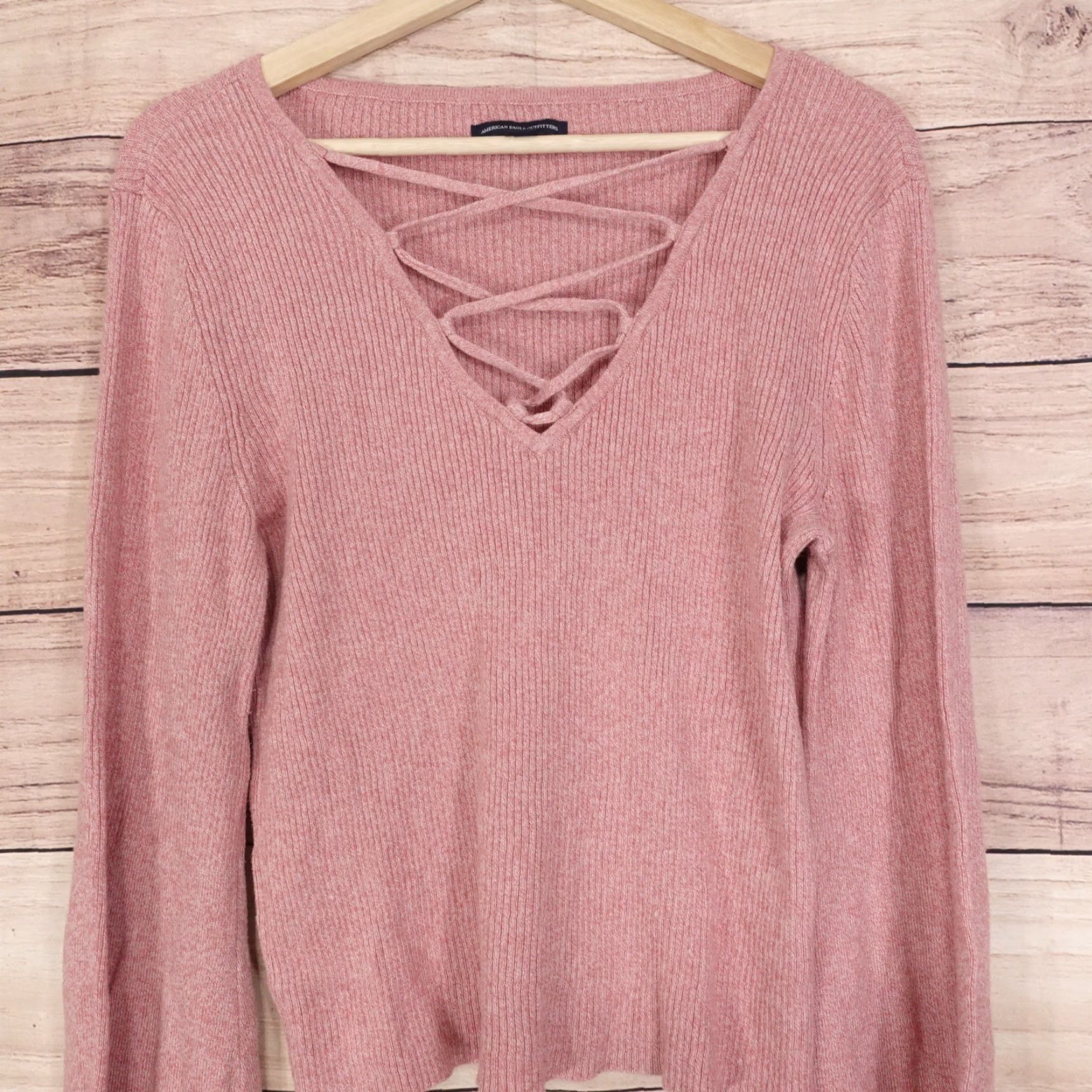 American Eagle Outfitters AMERICAN EAGLE PINK BAGGY SLEEVE SWEATER WOMENS XL LONG SLEEVE CASUAL Size XL / US 12-14 / IT 48-50 - 2 Thumbnail