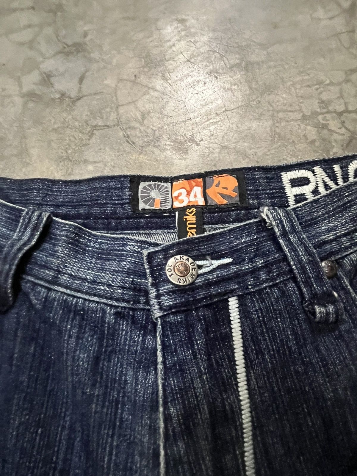 Akademiks akdemiks baggy patchwork shashiko boro denim Size US 34 / EU 50 - 5 Thumbnail