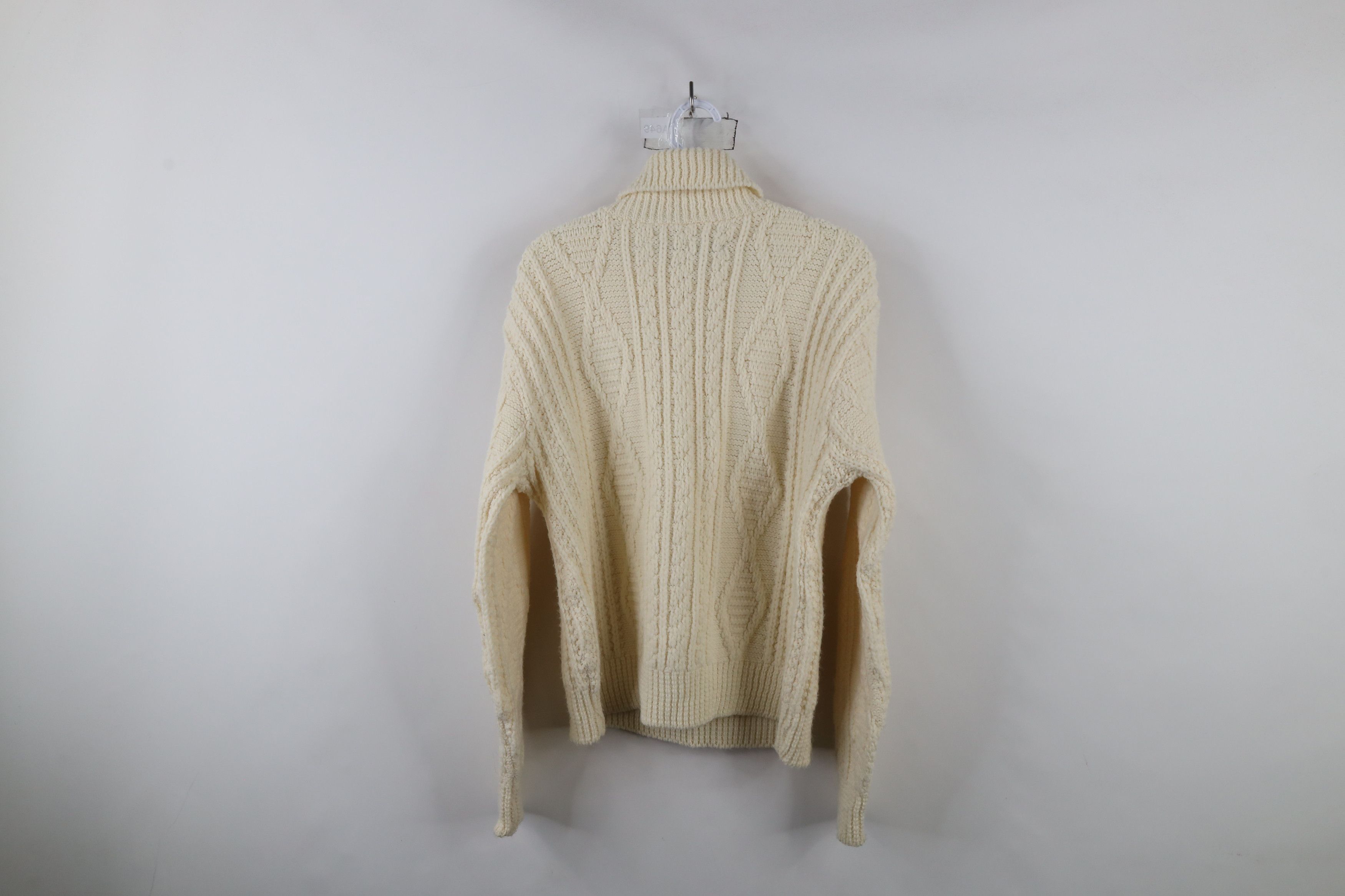 Vintage Vintage 70s Streetwear Knit Fisherman Turtleneck Sweater Size M / US 6-8 / IT 42-44 - 7 Thumbnail