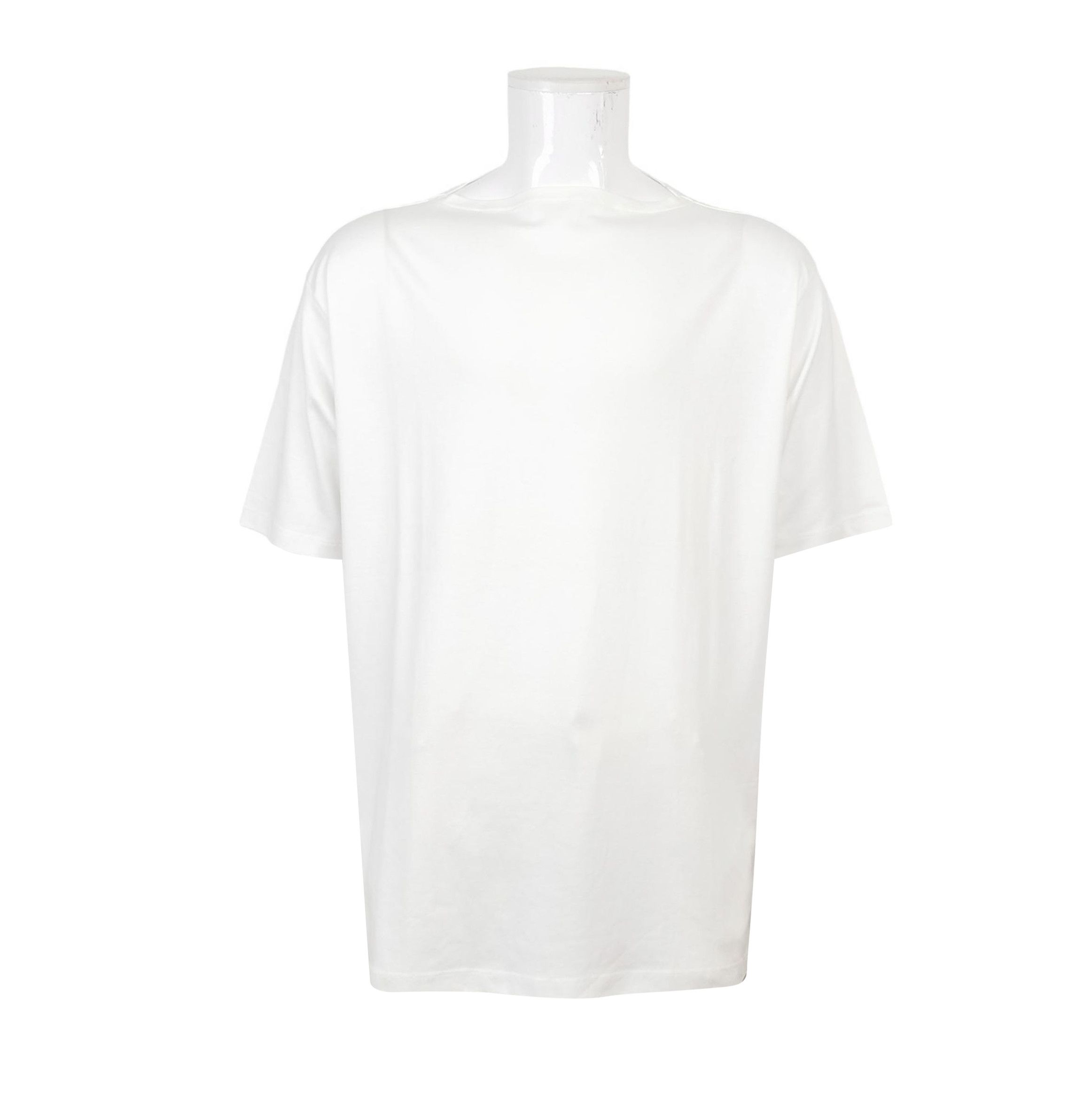 Prada Prada Cotton Crew Neck T-Shirt in White 0089 Size S / US 4 / IT 40 - 1 Thumbnail