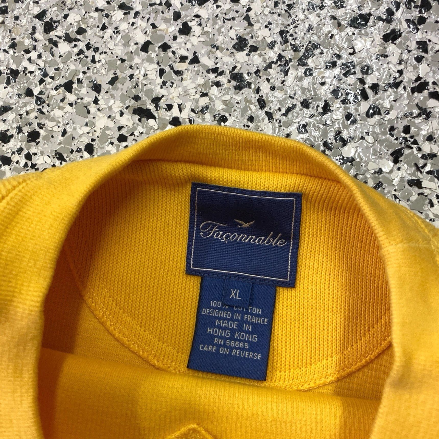 Faconnable VINTAGE Faconnable Yellow Crewneck Heavyweight Sweatshirt Mens XL Size US XL / EU 56 / 4 - 5 Thumbnail