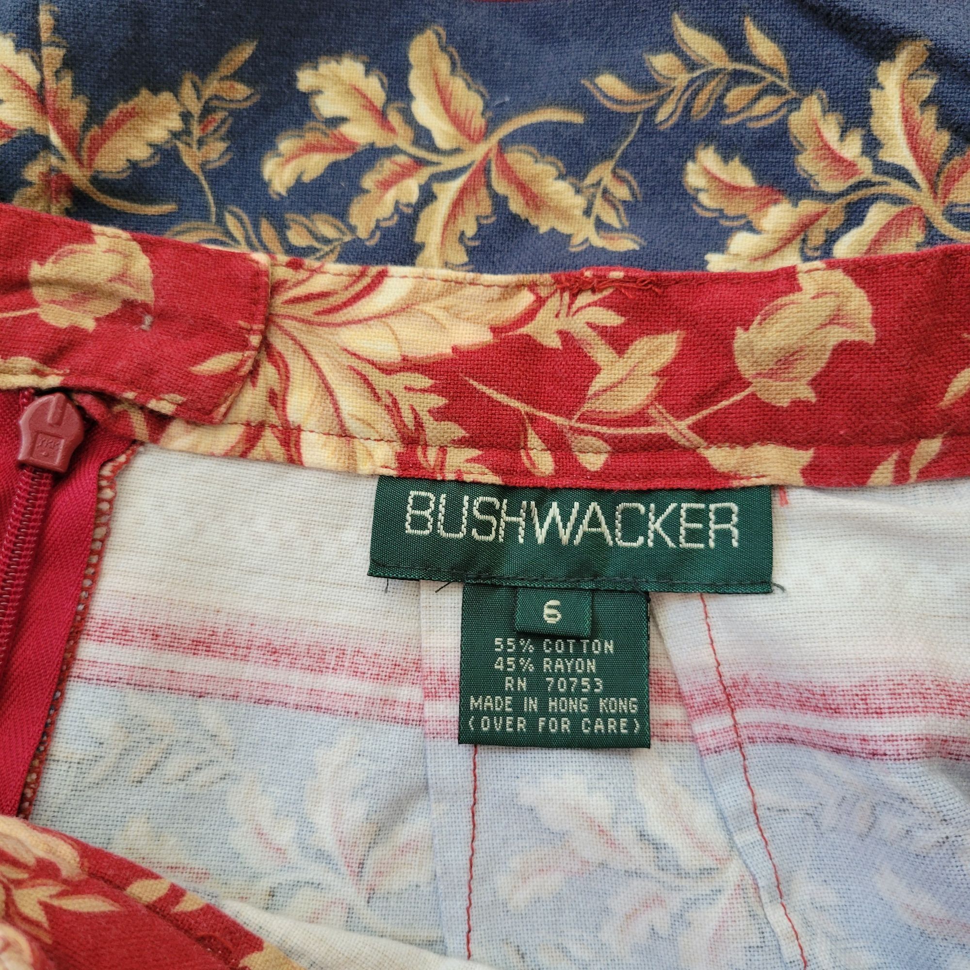 Vintage Vintage Bushwacker 6 Faux Wrap Floral Striped Skirt Retro Hi Size 28" / US 6 / IT 42 - 2 Thumbnail