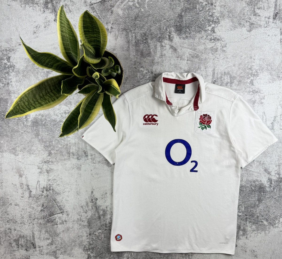 Canterbury of New Zealand Canterbury England Team National 2015 2016 M Rugby White Polo Jersey T Shirt Size US M / EU 48-50 / 2 - 1 Thumbnail
