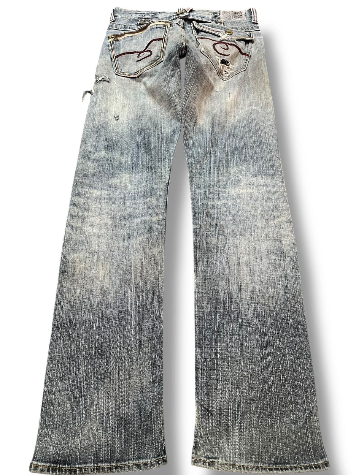 Japanese Brand Vintage Japanese Brand Faded Buckle Belt Distressed Denim Size US 30 / EU 46 - 6 Thumbnail