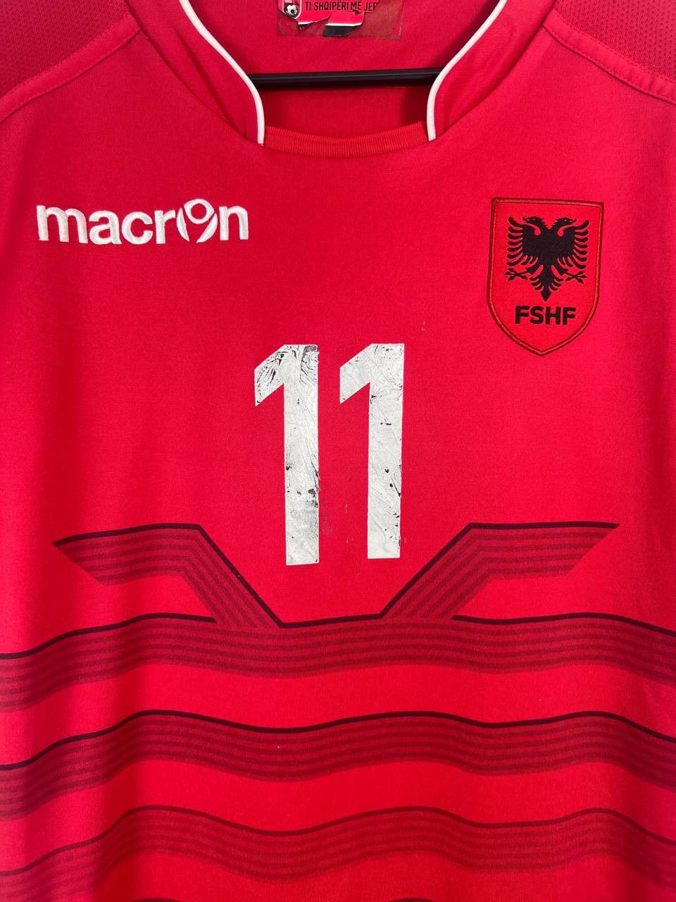 Gear for Sports Albania 2016 2017 Home Shirt Jersey Macron #11 Florent Sz L Size US L / EU 52-54 / 3 - 2 Thumbnail