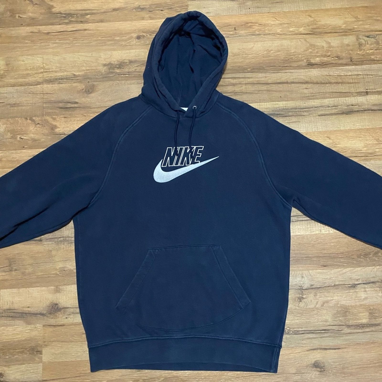 Nike Y2K Nike Center Swoosh Spellout Hoodie Size US L / EU 52-54 / 3 - 3 Thumbnail