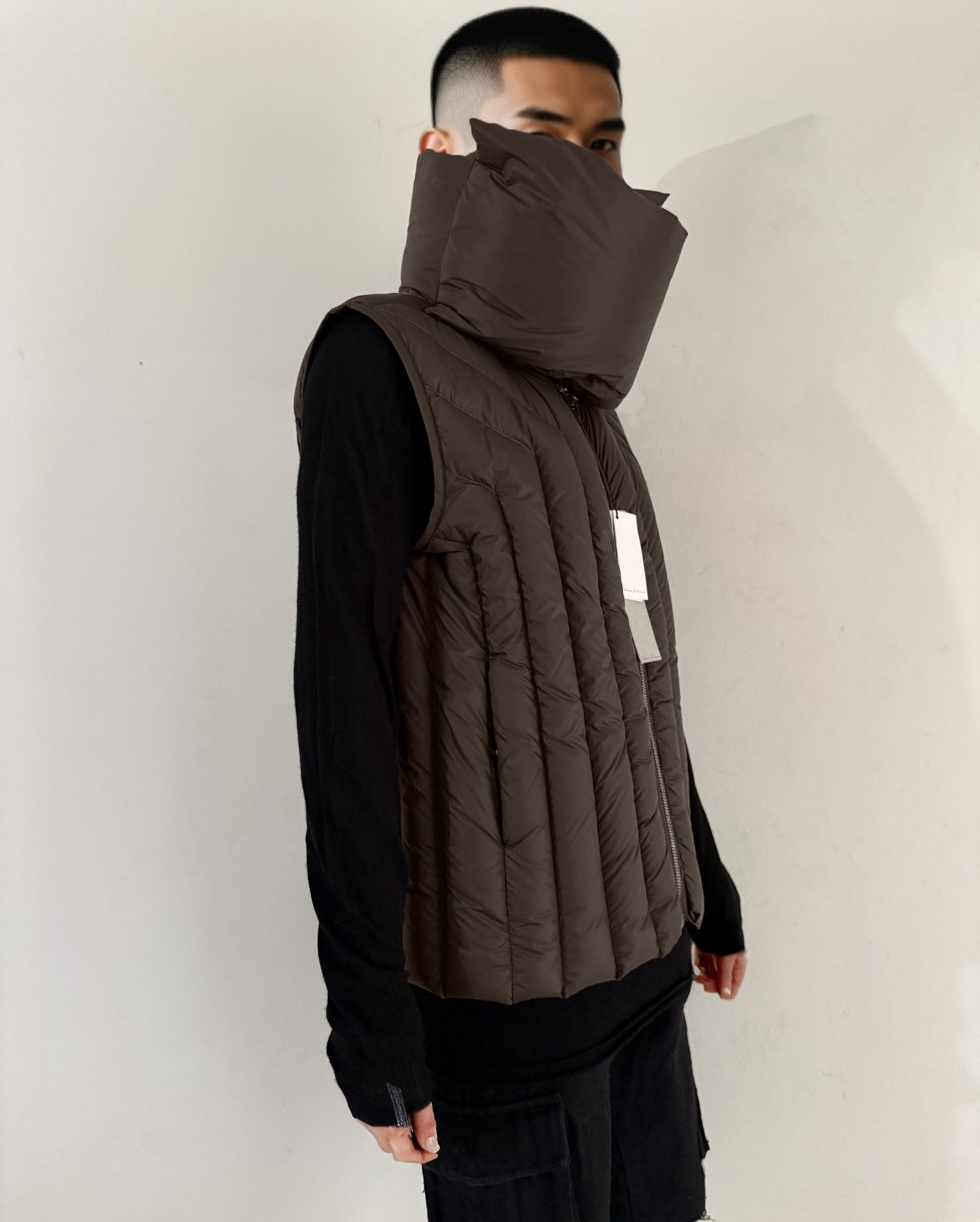 Rick Owens Sz 50 Gimp Detachable-Neck Padded Gilet Size US M / EU 48-50 / 2 - 17 Thumbnail