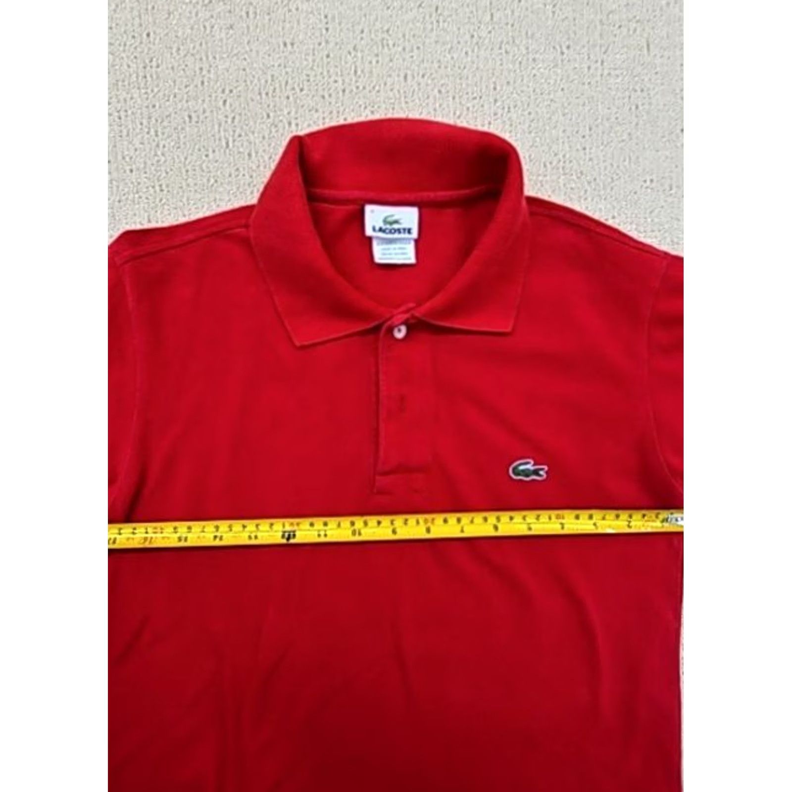 Lacoste Lacoste Red Cotton Short Sleeve Polo Shirt Regular Mens Shirt M Size US M / EU 48-50 / 2 - 7 Thumbnail