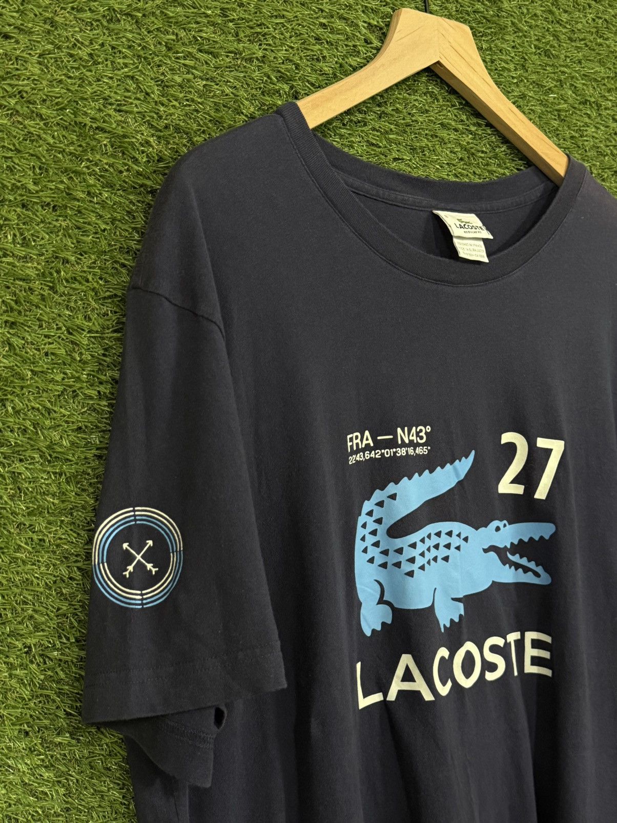 Lacoste Lacoste Aligator Logo Tee Navy Size 8 / 3XL XXXL Size US XXL / EU 58 / 5 - 2 Thumbnail