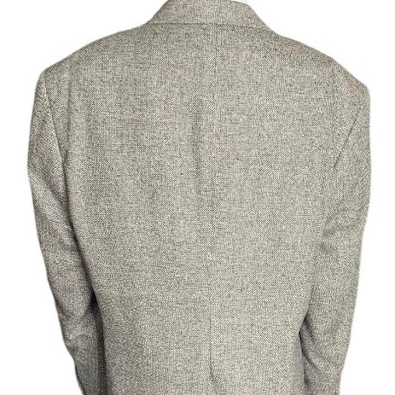 Bert Pulitzer Bert Pulitzer Men 46R Gray 100% SILK Sport Coat Tweed Blazer Size 46R - 9 Thumbnail