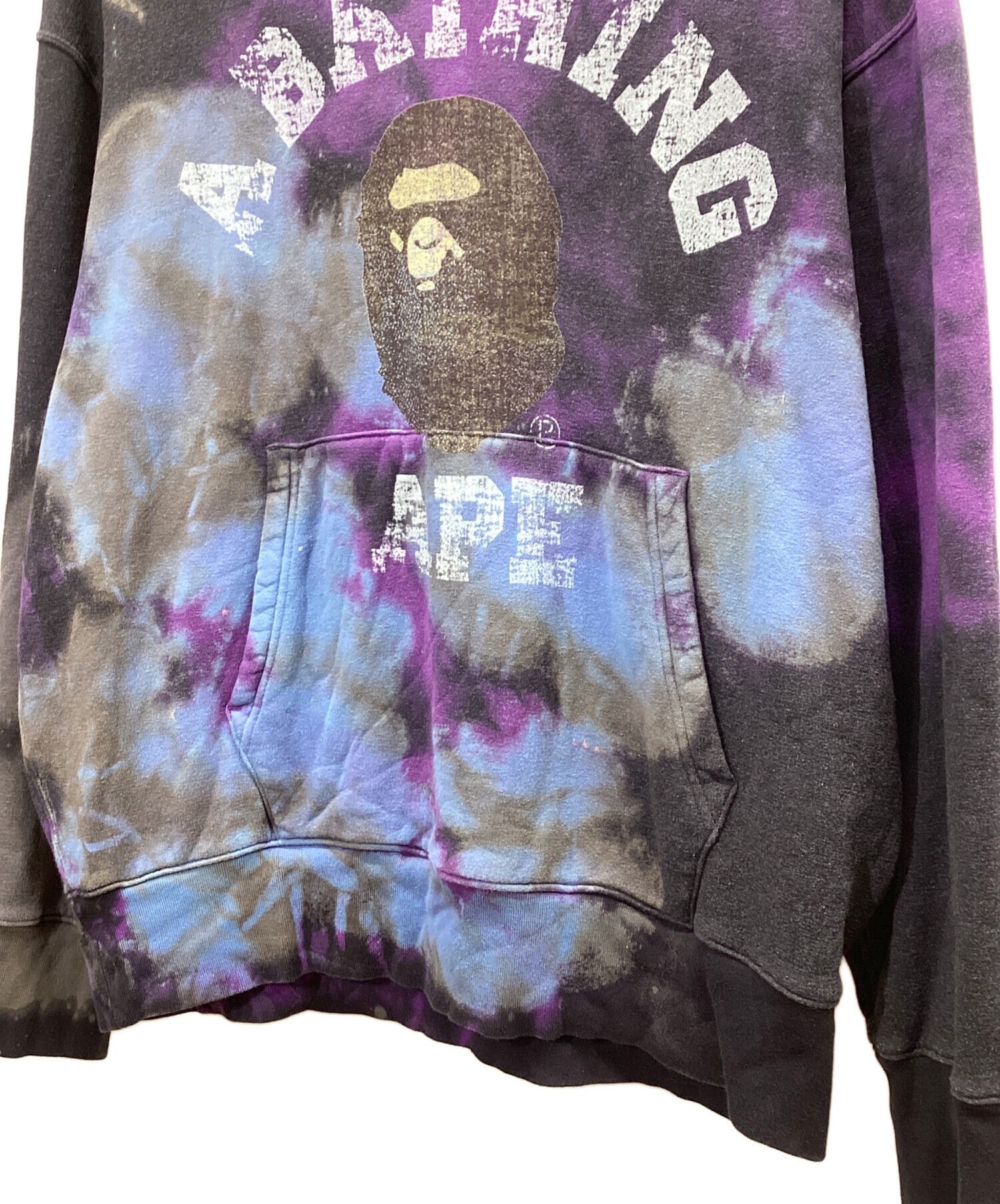 Bape A BATHING APE Logo Print Dye Pullover Hoodie Black M Size US M / EU 48-50 / 2 - 4 Thumbnail