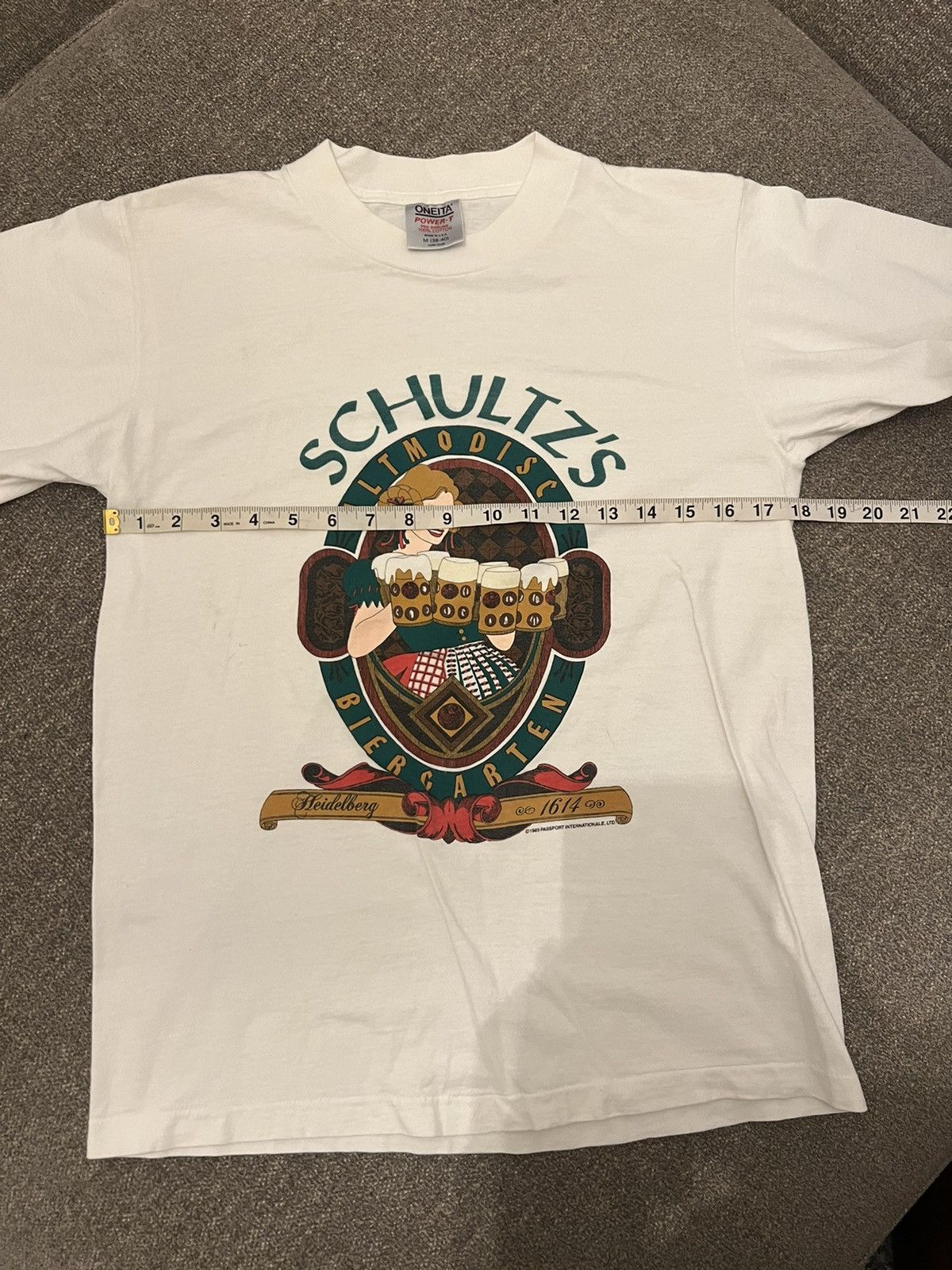 Vintage Vtg 1989 Schult’z Altmodisch Biercarten Heidelberg Beer Tee Size US M / EU 48-50 / 2 - 4 Thumbnail