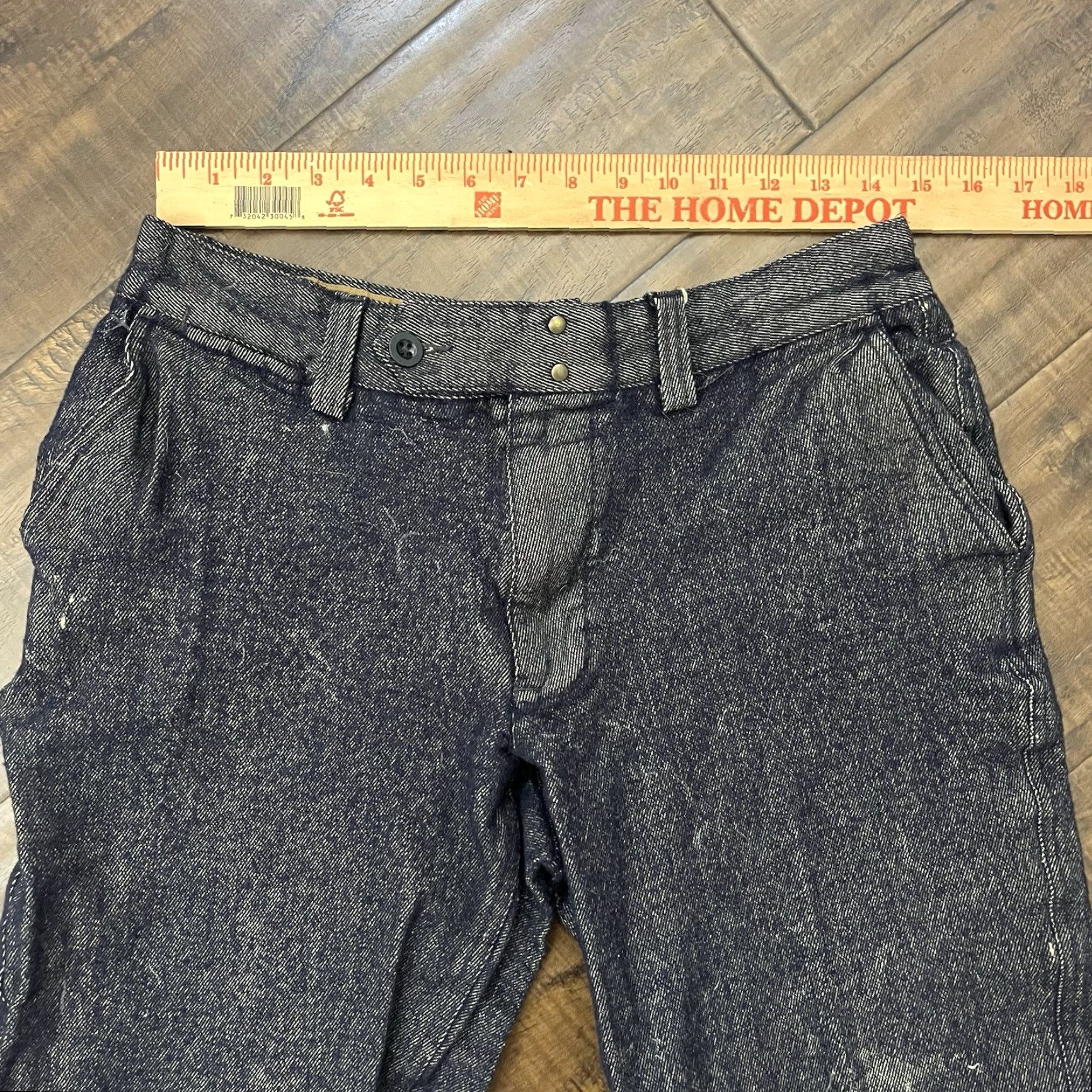 Gap VINTAGE Gap Wide Leg Pants Men 30x23 Cotton Wool Military 5-Pocket Casual Blue 80s 90s Size US 30 / EU 46 - 3 Thumbnail