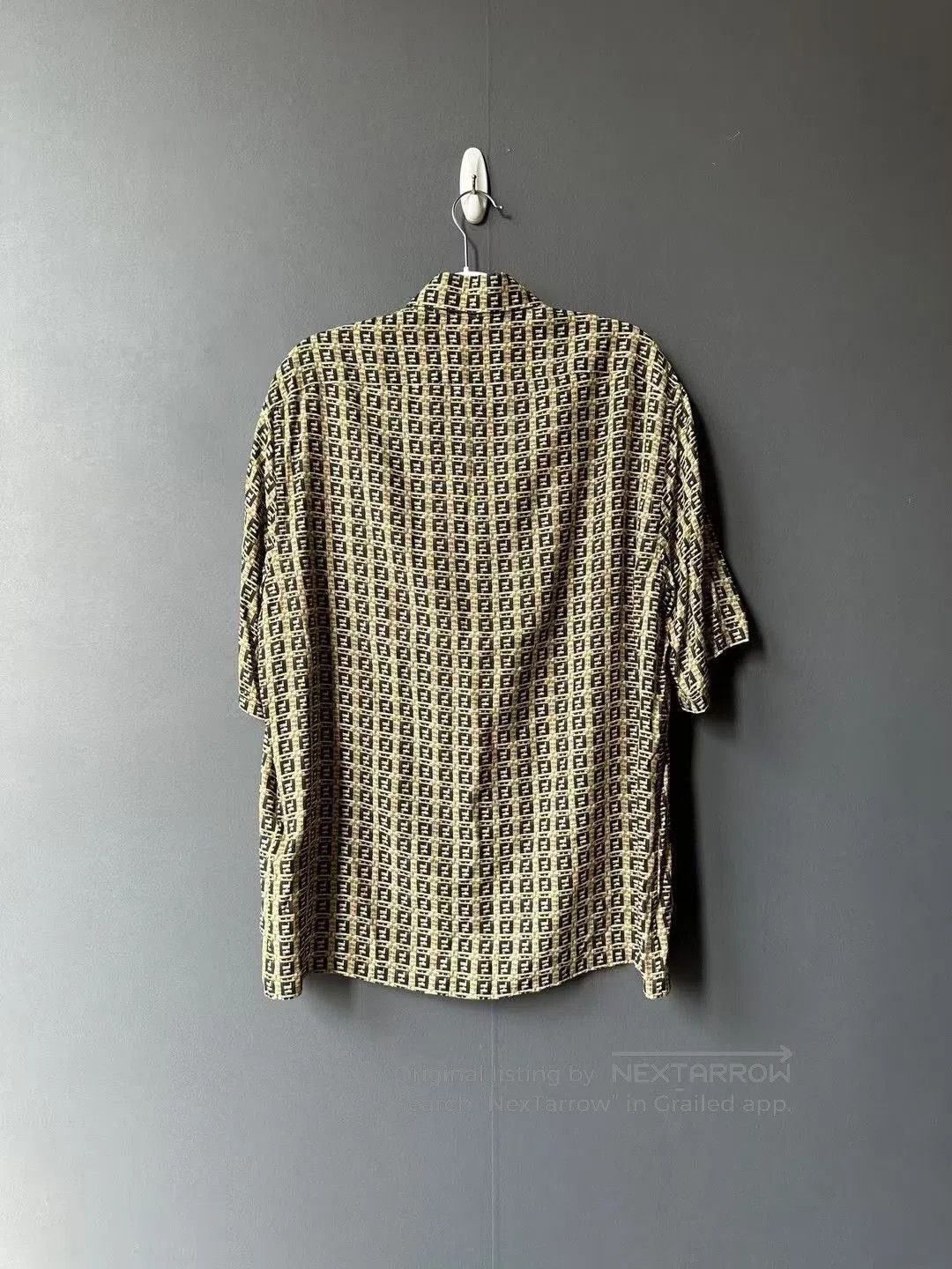 Fendi Fendi Brown All-Over Print Short-Sleeve Shirt. Size US M / EU 48-50 / 2 - 2 Thumbnail