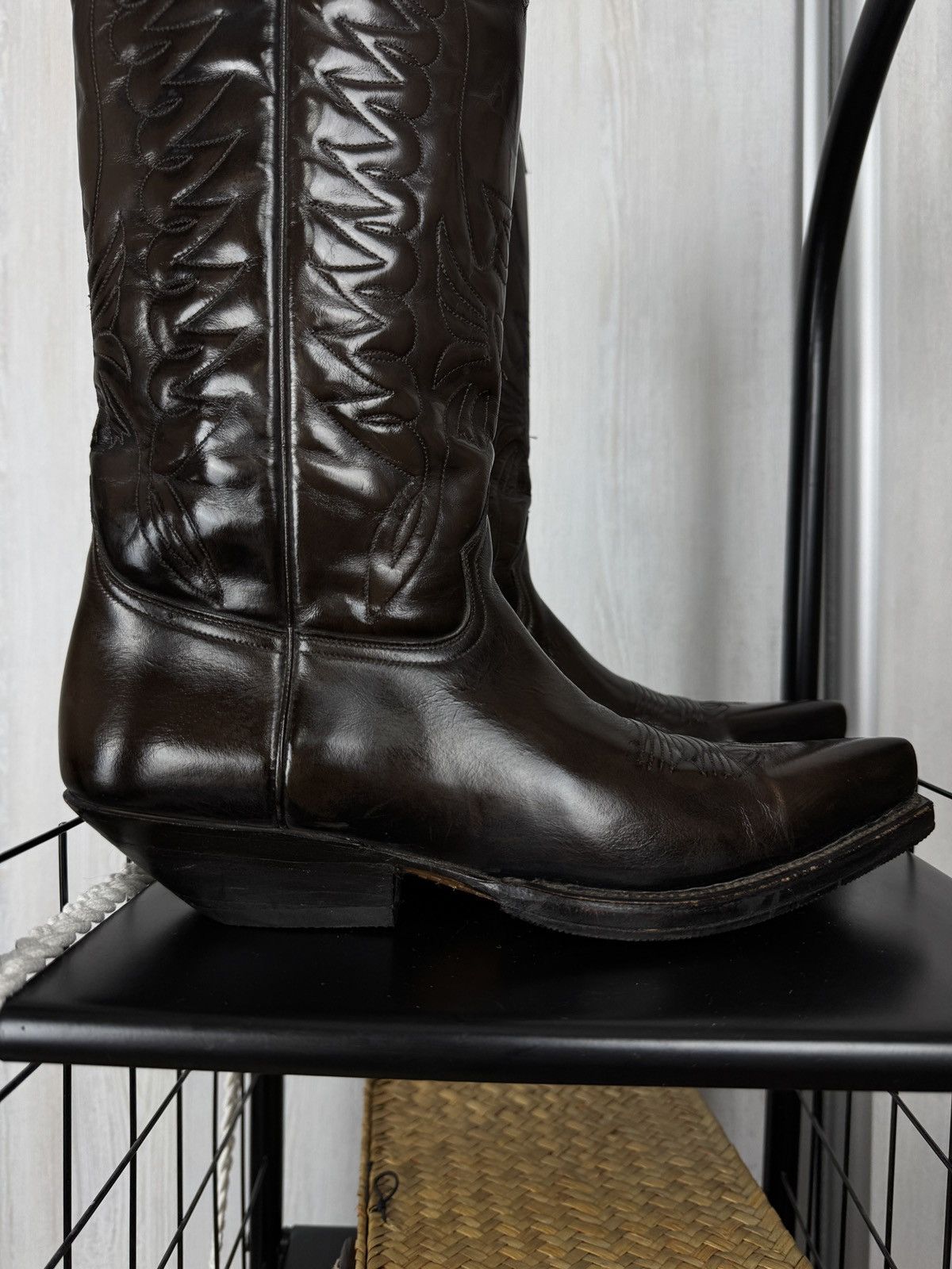 Buffalo London BUFFALO Leather brown cowboy Goodyear welt boots Size US 8 / EU 41 - 4 Thumbnail