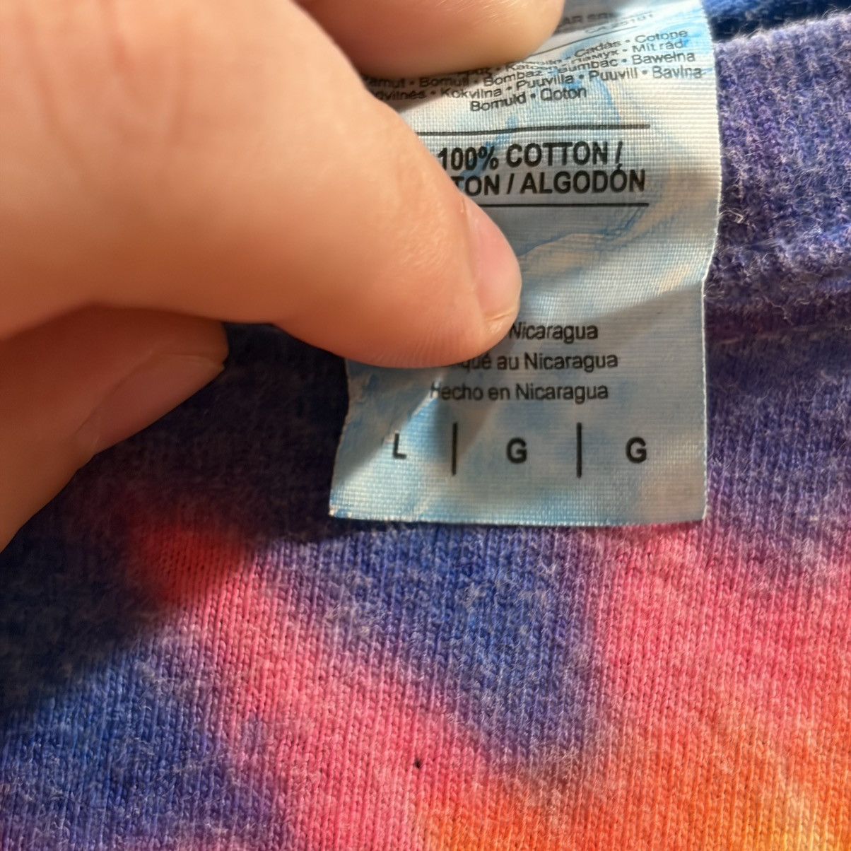 Grateful Dead Feng style Tie Dye Tee "🎵WAR🎵" Size US L / EU 52-54 / 3 - 3 Thumbnail