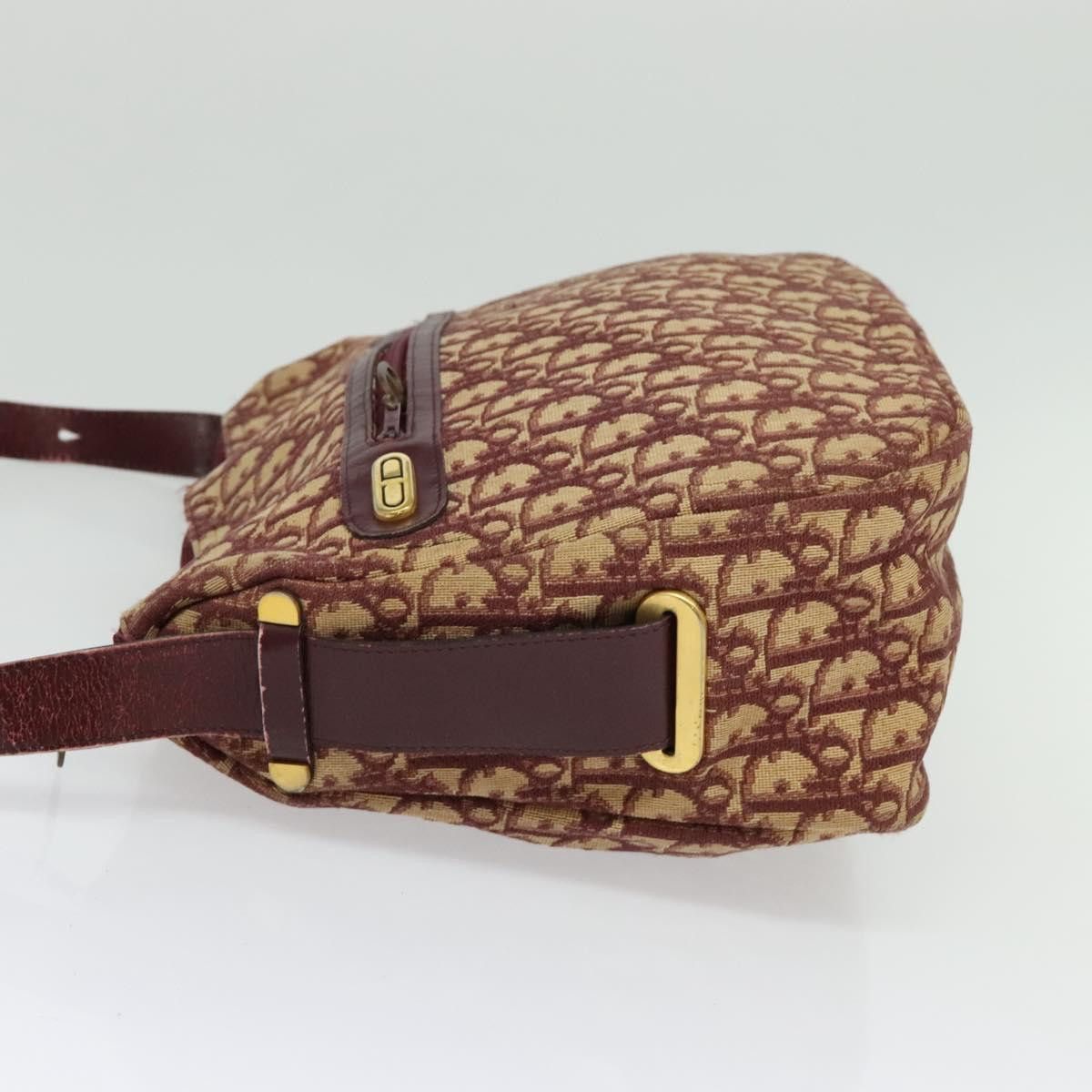 Dior DIOR Trotter Canvas Shoulder Bag Red Gold Size ONE SIZE - 4 Thumbnail