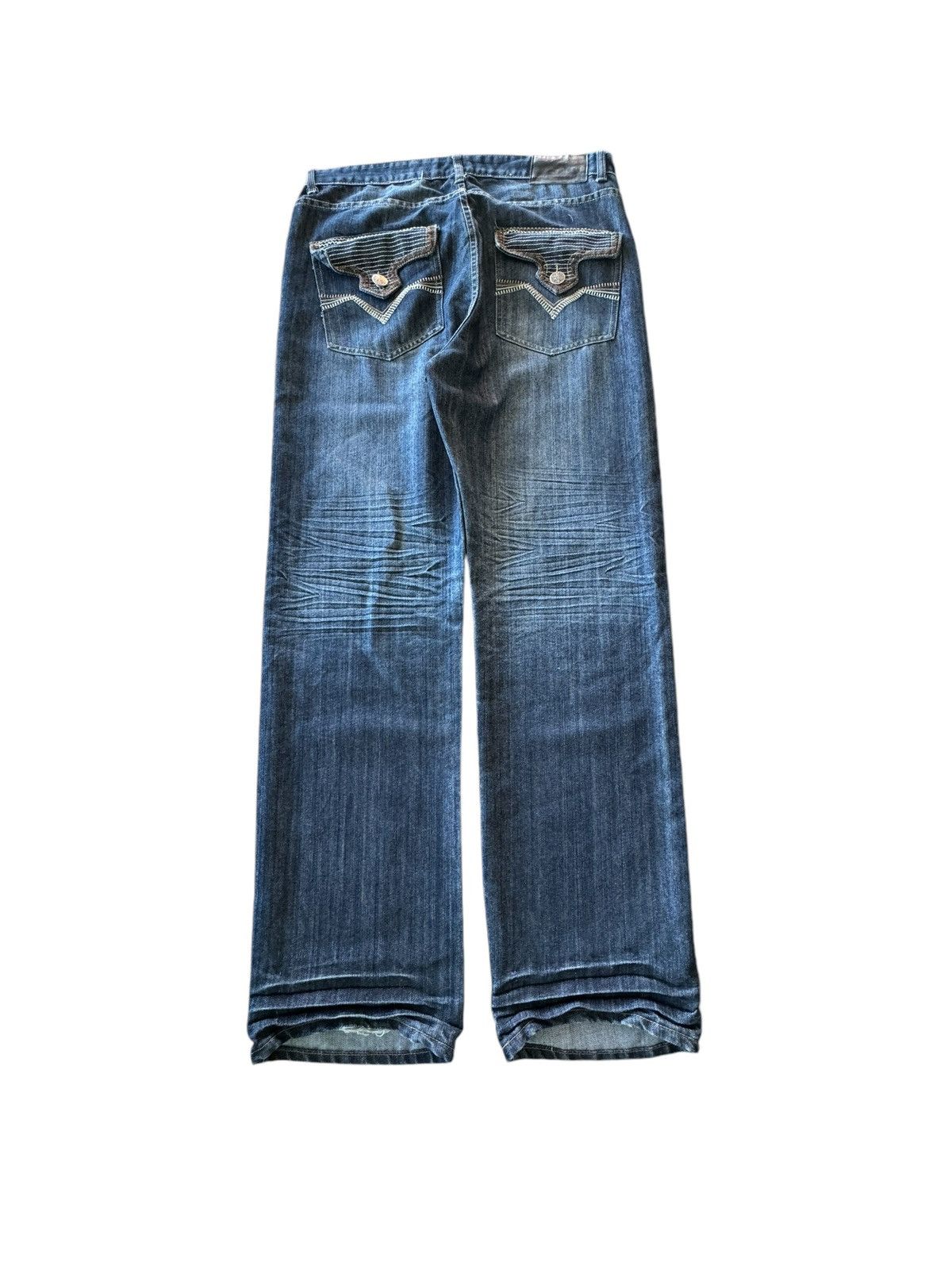 Other Distressed Sacred Cult Embroidered Baggy Faded Y2K Jeans Size US 36 / EU 52 - 2 Thumbnail