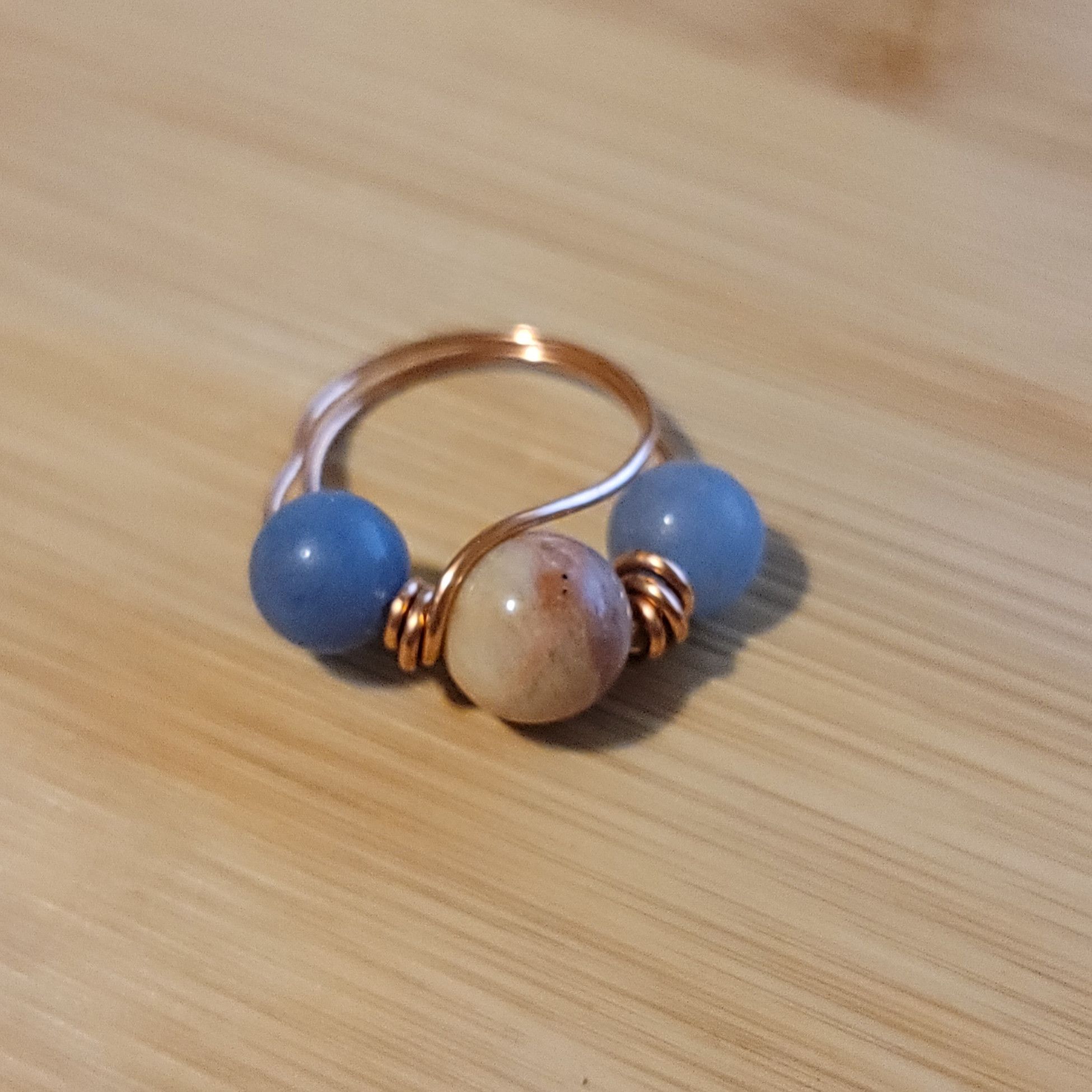 Handmade Handmade Sunstone Aventurine Copper Ring Size ONE SIZE - 2 Thumbnail
