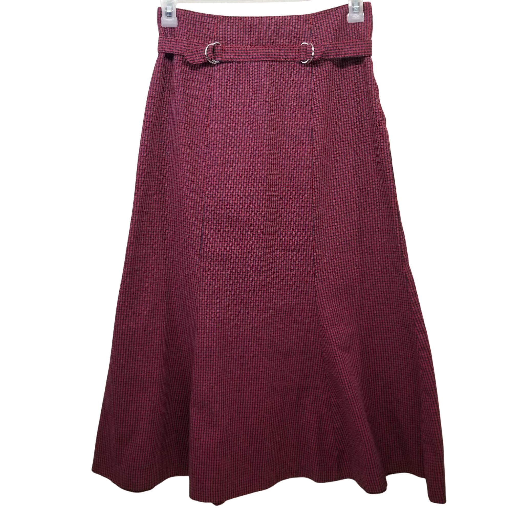 Other Genesis 9 10 Red Plaid Check A Line Skirt Flared Panels Maxi Size 32" / US 10 / IT 46 - 1 Thumbnail