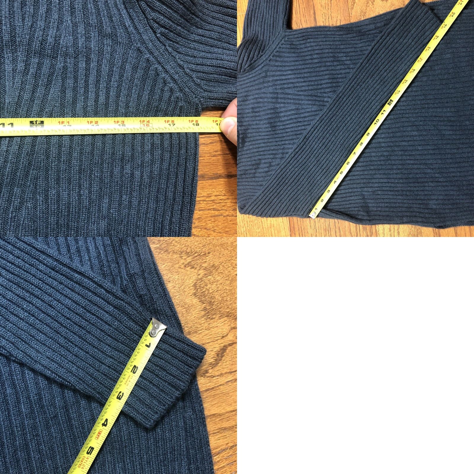 Vince Vince Womens Sweater Tunic Crew Neck Long Sleeve Blue Wool Cashmere Ribbed Small Tide Pool Blue Tide Pool Blue Size S / US 4 / IT 40 - 8 Thumbnail