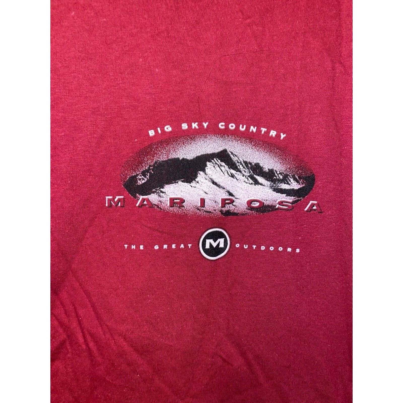 Hanes 90s Vintage Big Sky Country Mariposa Red Long Sleeve Shirt Size US M / EU 48-50 / 2 - 2 Thumbnail