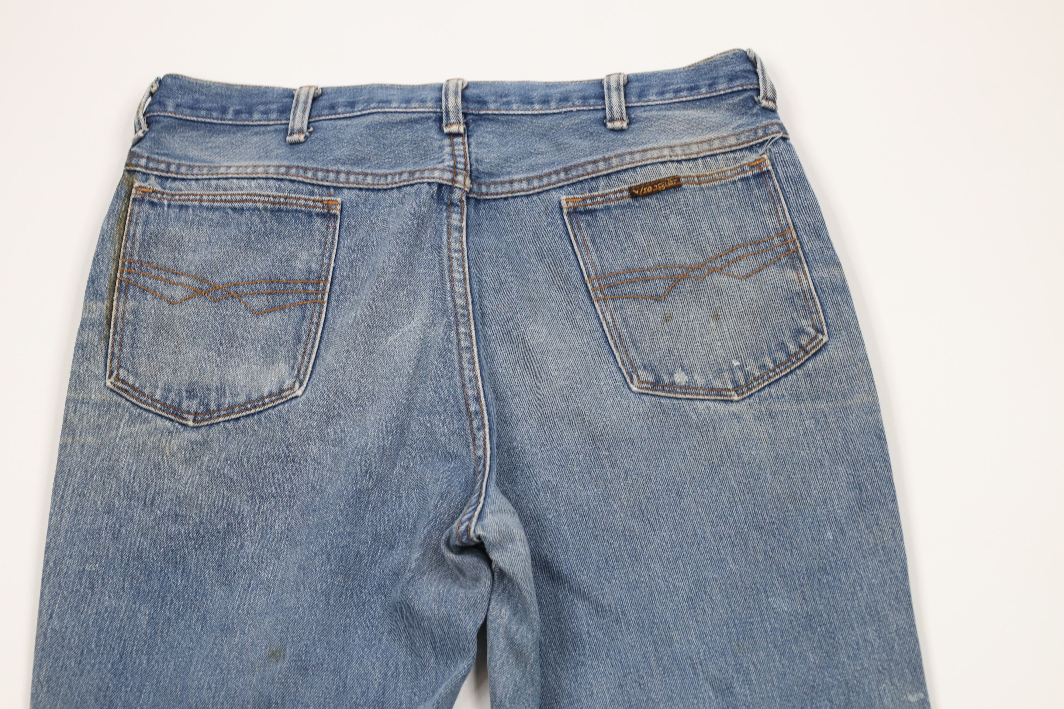 Vintage × Wrangler Vintage 80s 90s Wrangler Straight Leg Denim Jeans Blue USA Size US 34 / EU 50 - 11 Thumbnail