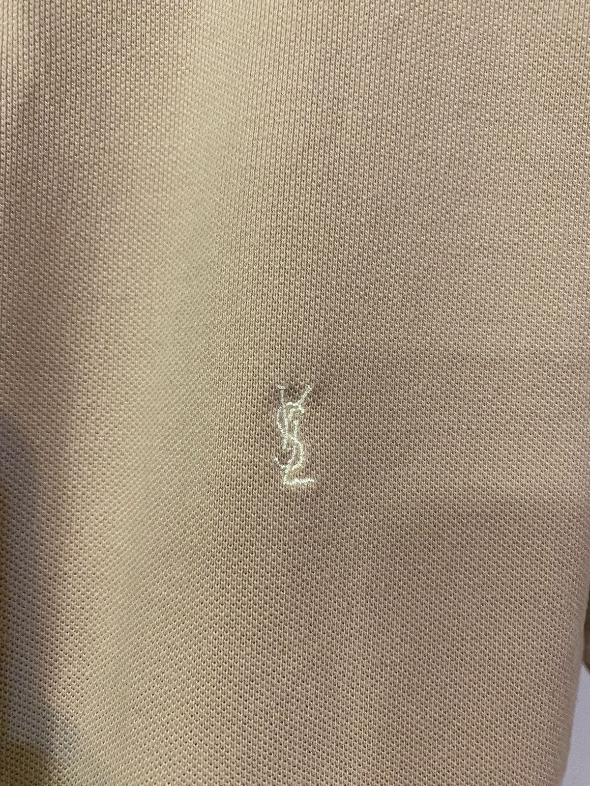 Yves Saint Laurent Beige YSL Polo Shirt Tan YSL T-shirt Size US L / EU 52-54 / 3 - 2 Thumbnail