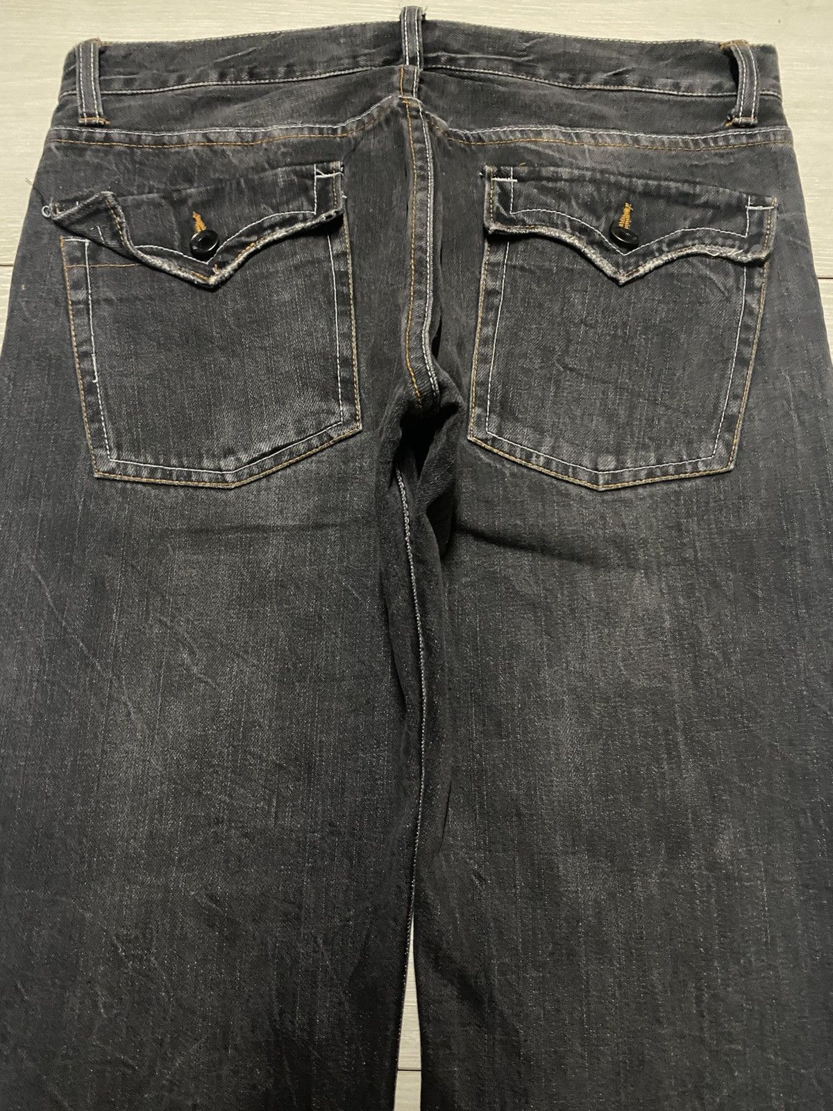 Japanese Brand Root Three vintage black denim jeans jeans Size US 32 / EU 48 - 4 Thumbnail